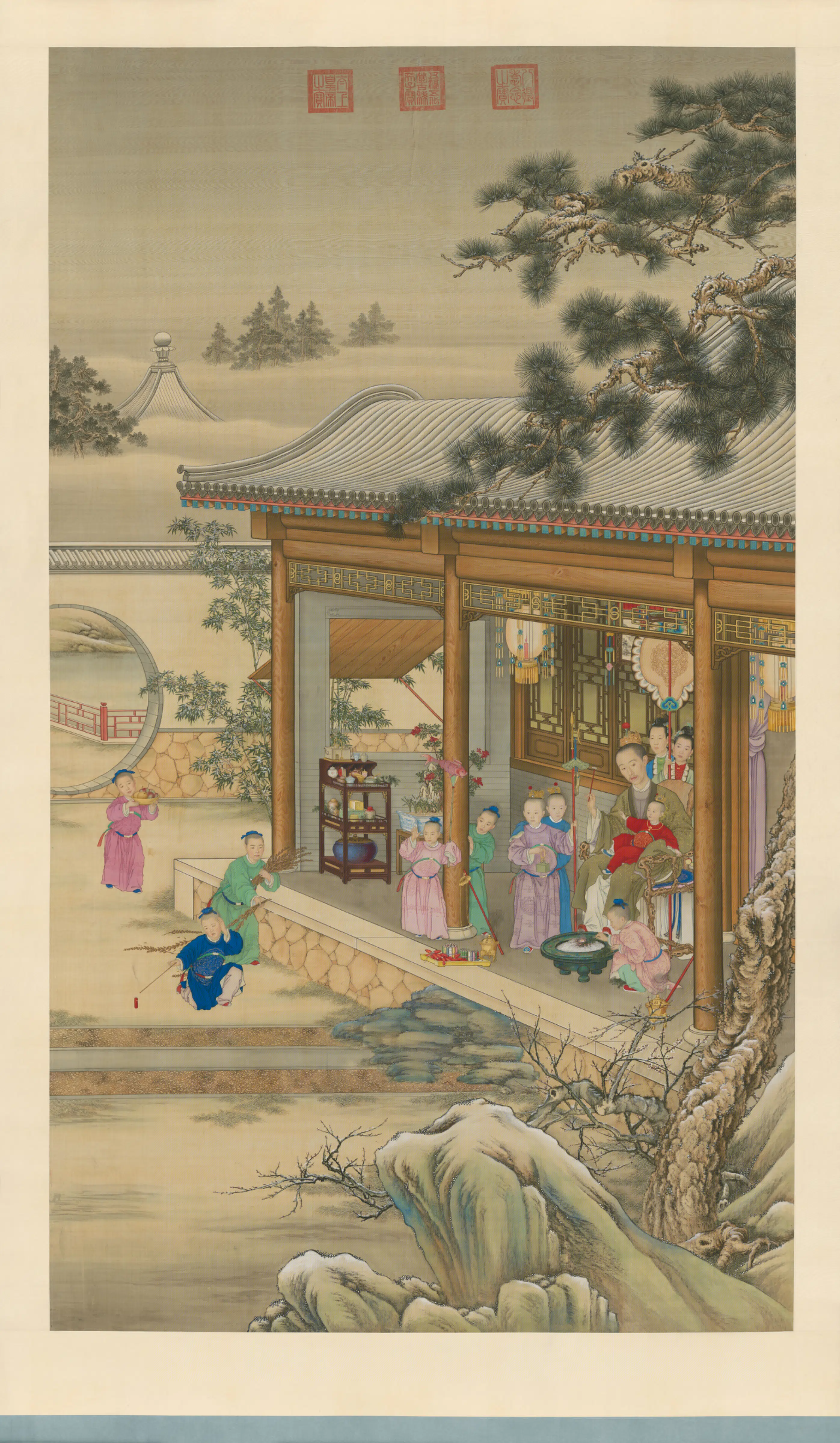 清代【清人】《画弘历岁朝行乐图像-2》 第1张