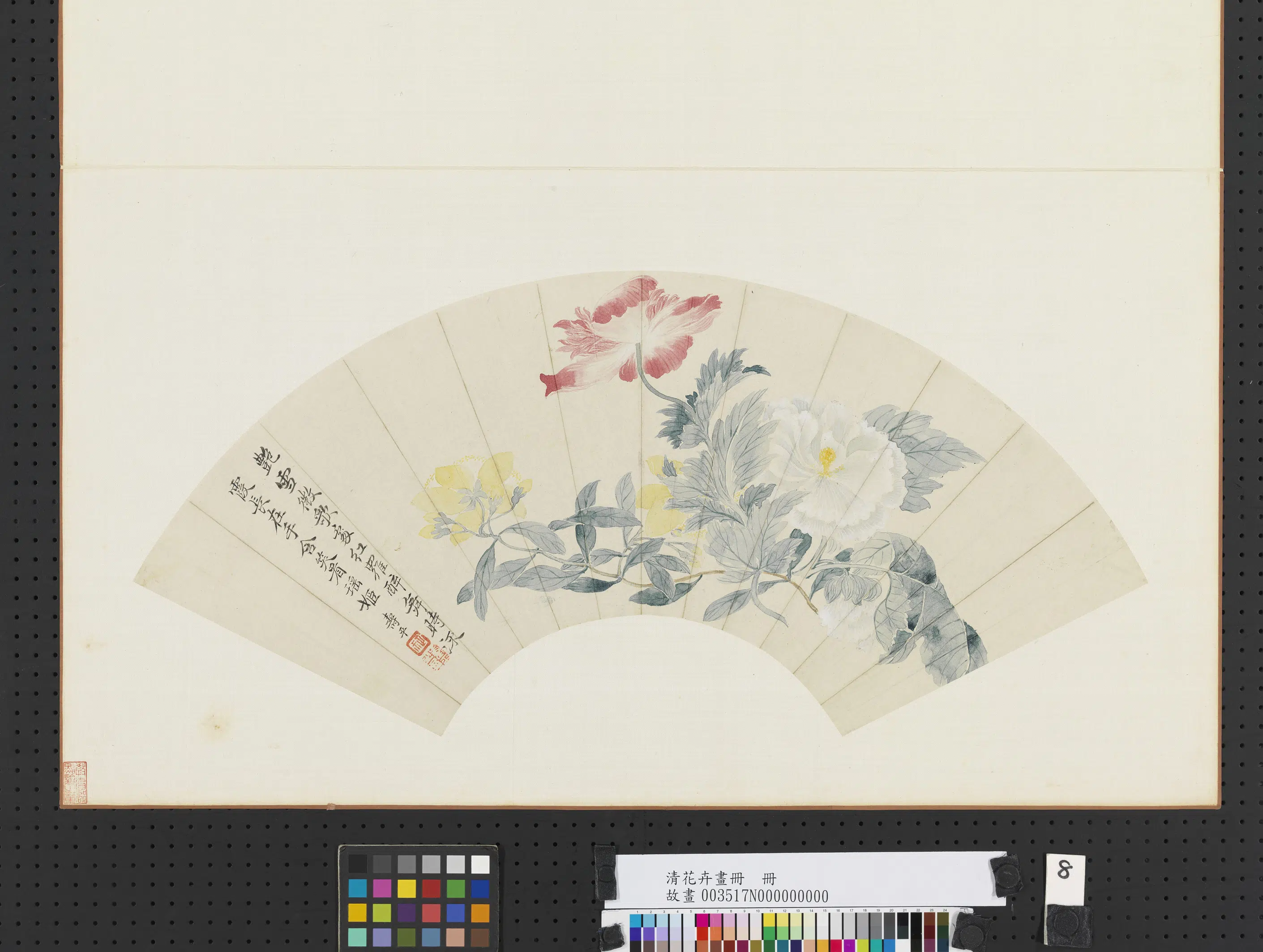 清代【恽寿平】《花卉画册-虞美人》