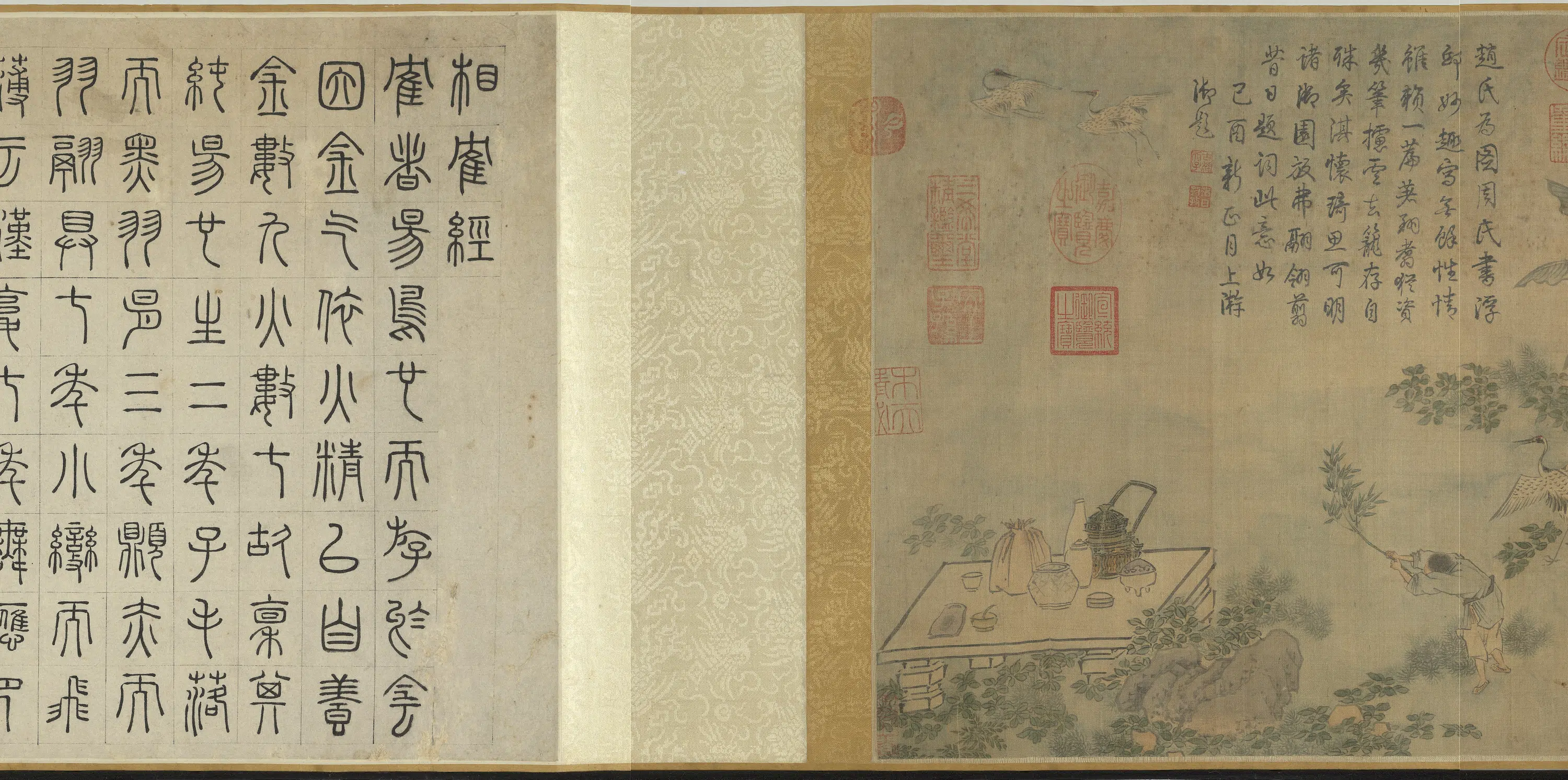 元朝【周伯琦】《赵淇相鹤图经合璧卷》 第4张