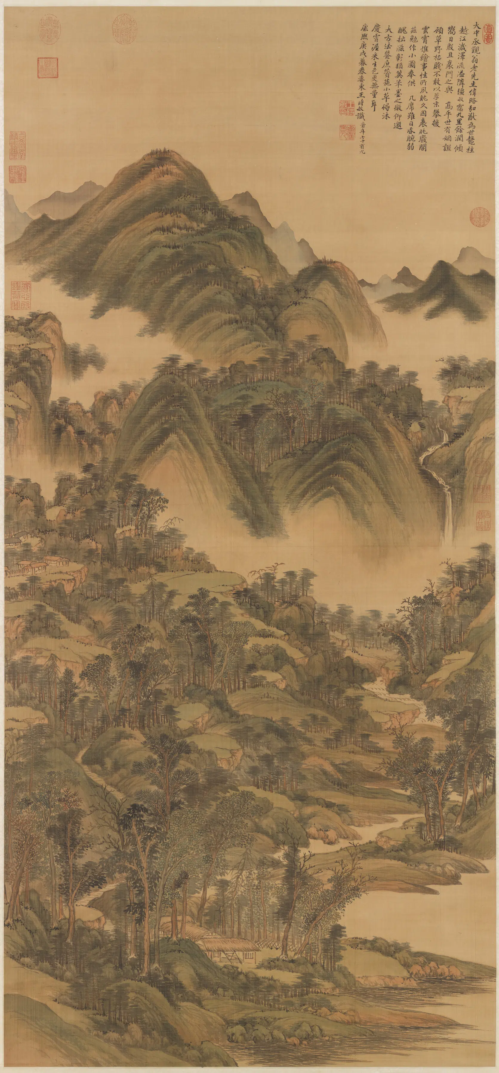 清朝【王时敏】《仿黄公望山水图轴》 第1张