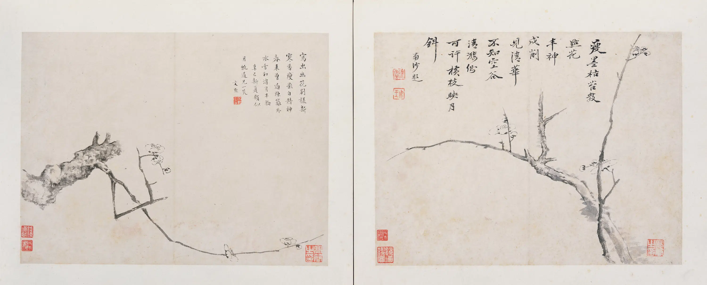 清代【高简】《梅花册》