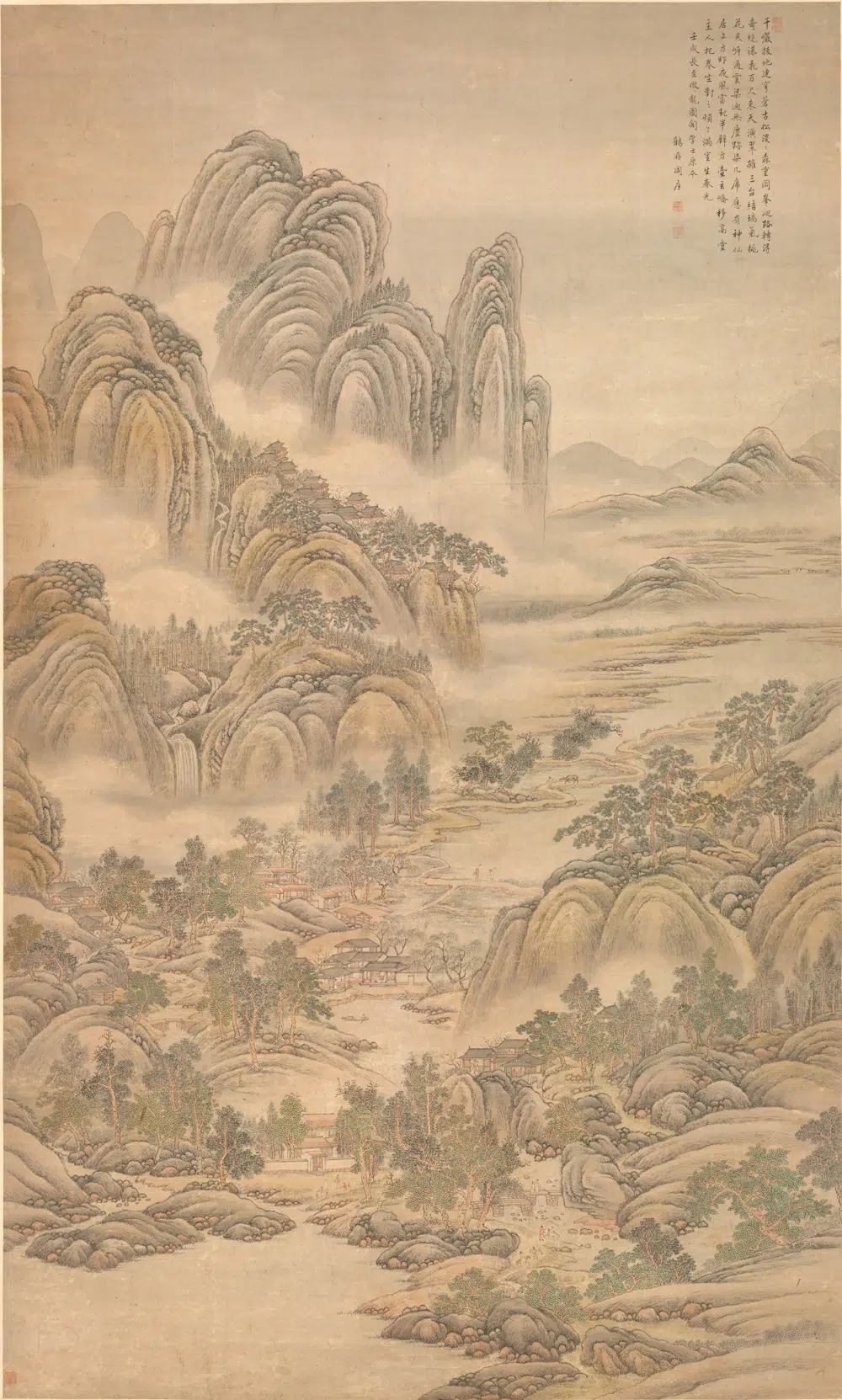 清代【周庭】《山水图轴-2》 第1张 清代【周庭】《山水图轴-2》 第1张