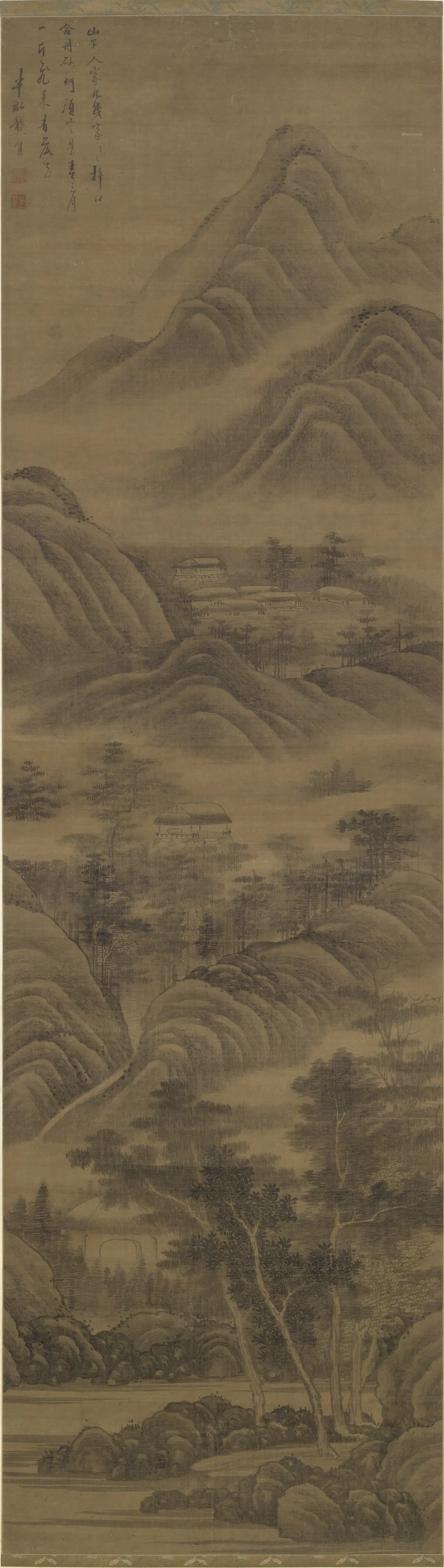清代【龚贤】《山水轴-4》