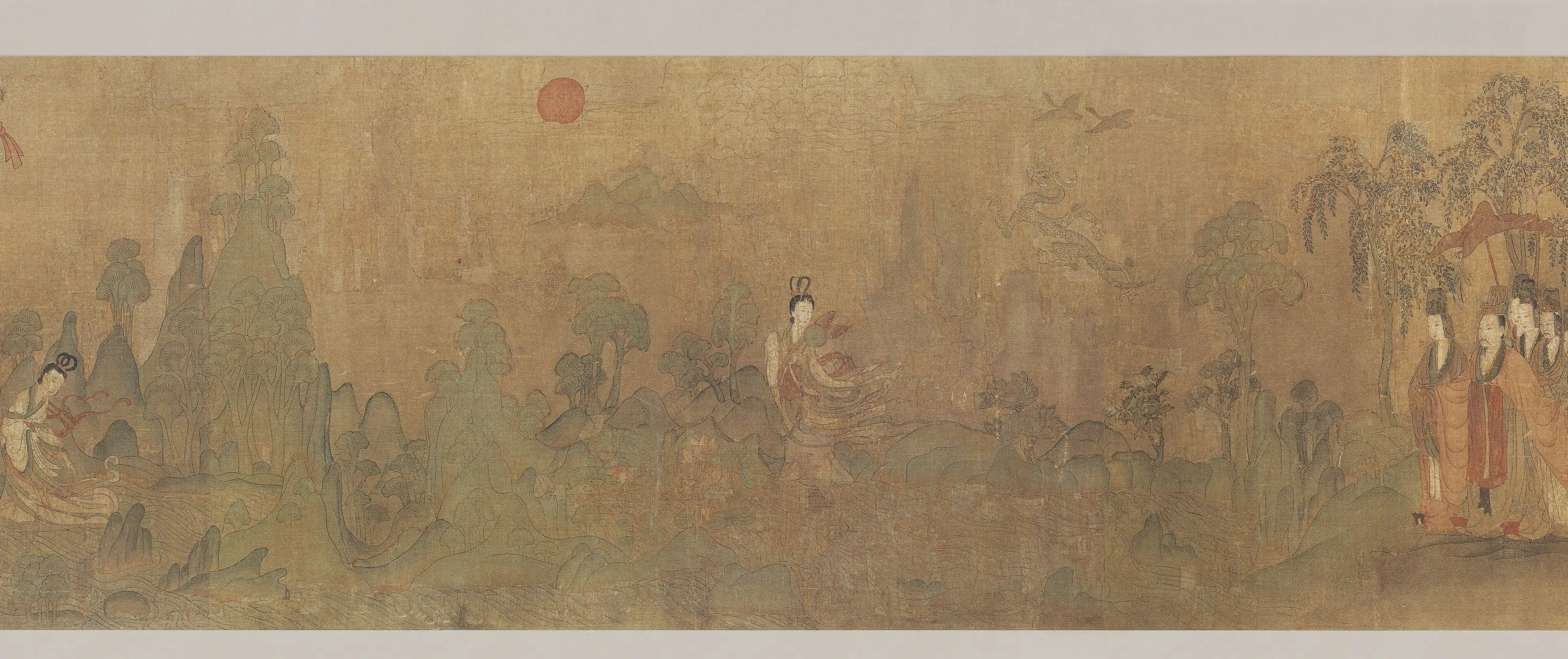 东晋【顾恺之】《摹洛神赋图全卷（第一卷）》 第5张
