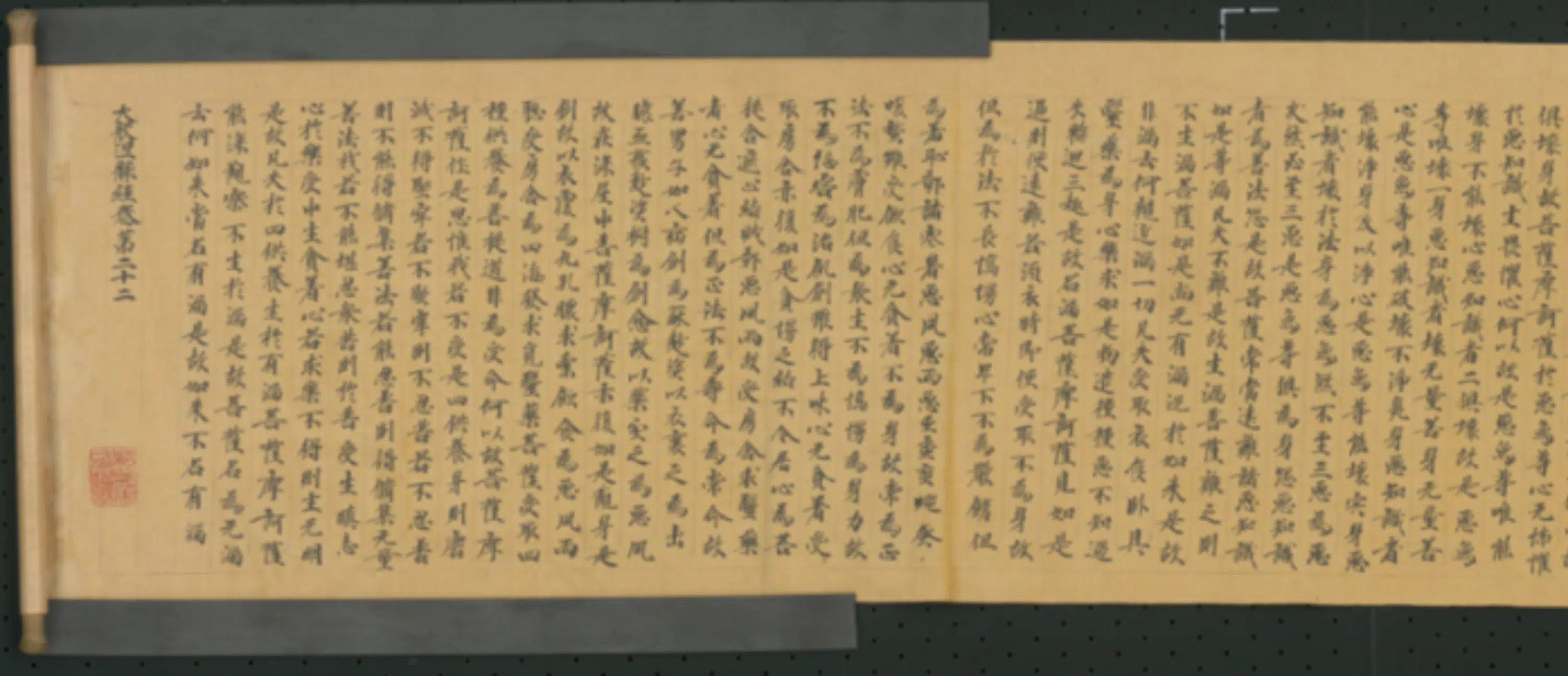 唐朝《无款行书写大湼槃经德王菩萨品二十二卷》