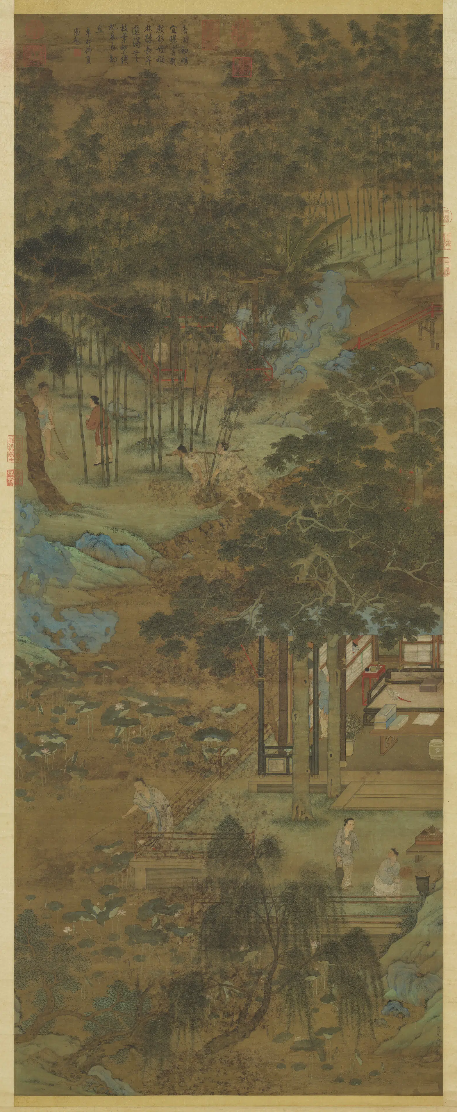 明朝【仇英】《画移竹图轴》