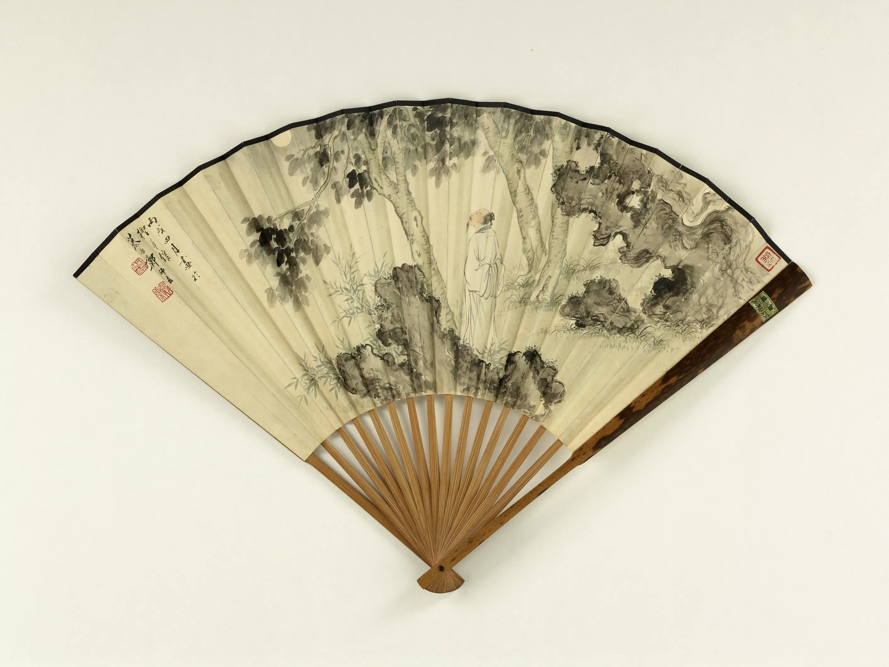 近现代【余绍宋】《汤涤荷闻日本投降诗-成扇》