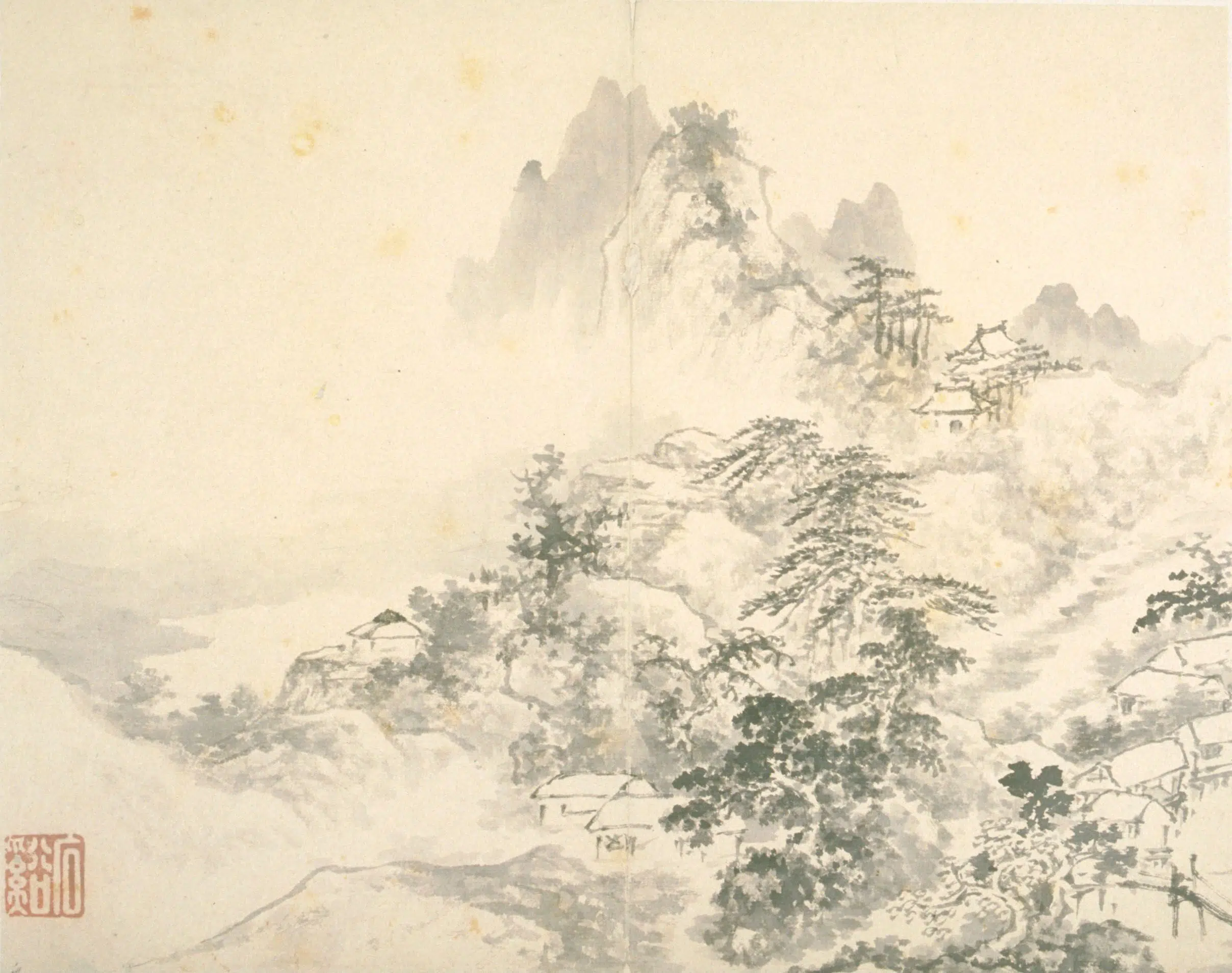 清代【髡残】《山水册》 第4张 清代【髡残】《山水册》 第4张