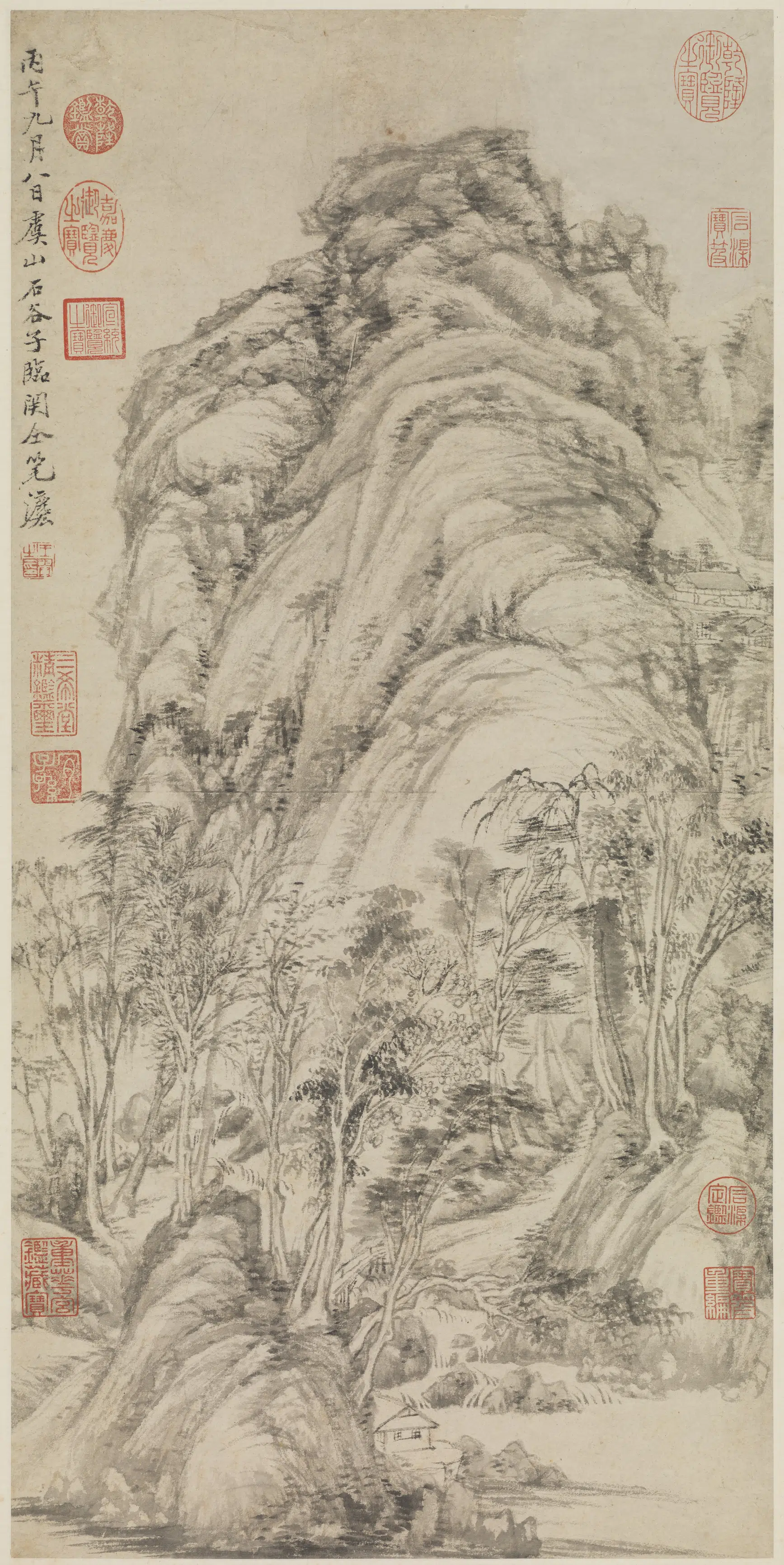清代【王翚】《临关仝山水图轴》