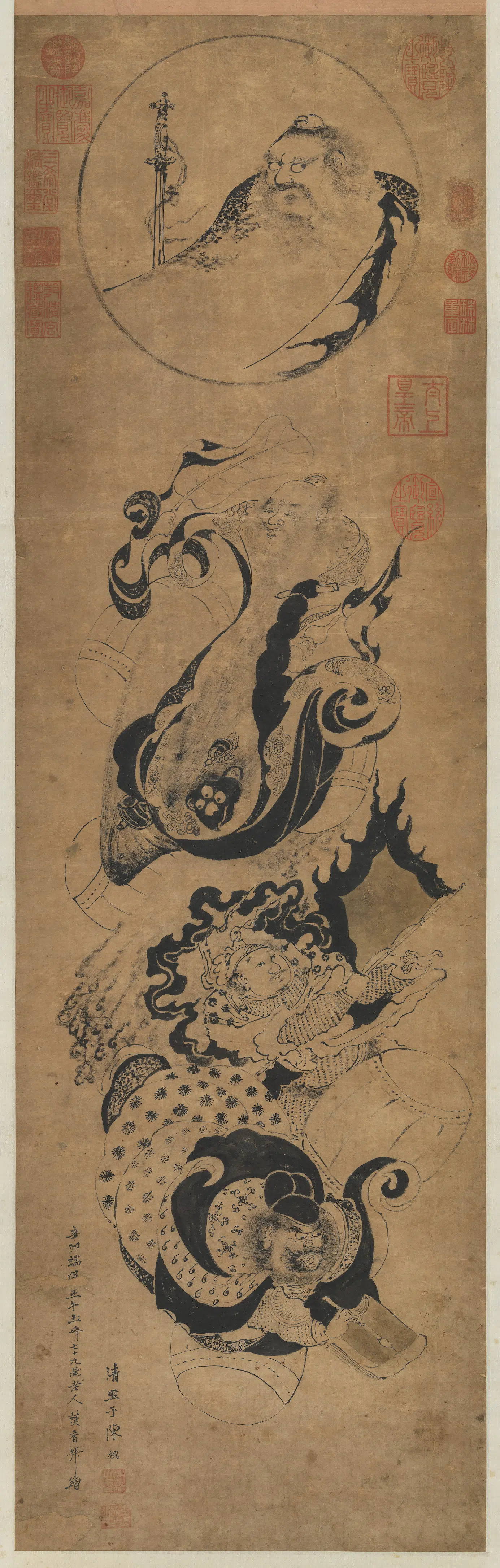 明朝【陈槐】《画天师图轴》