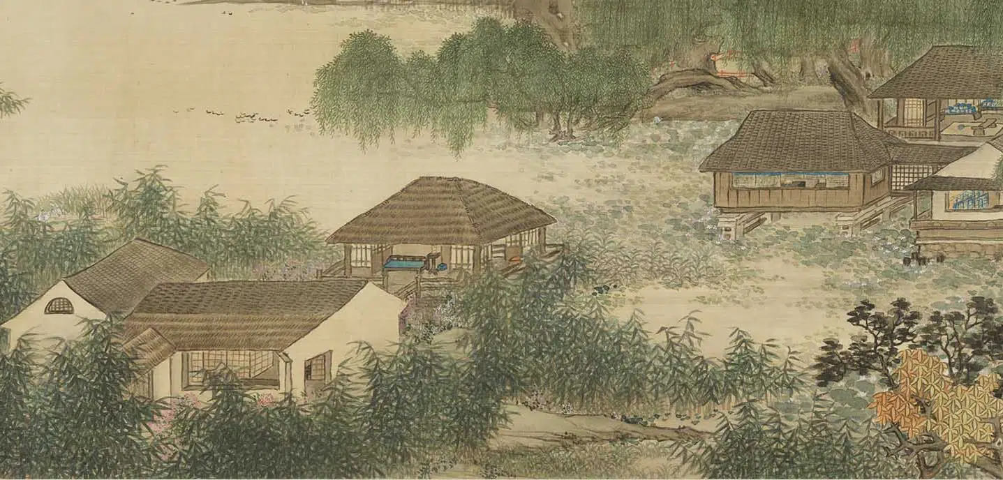 清代【任熊】《范湖草堂图卷》