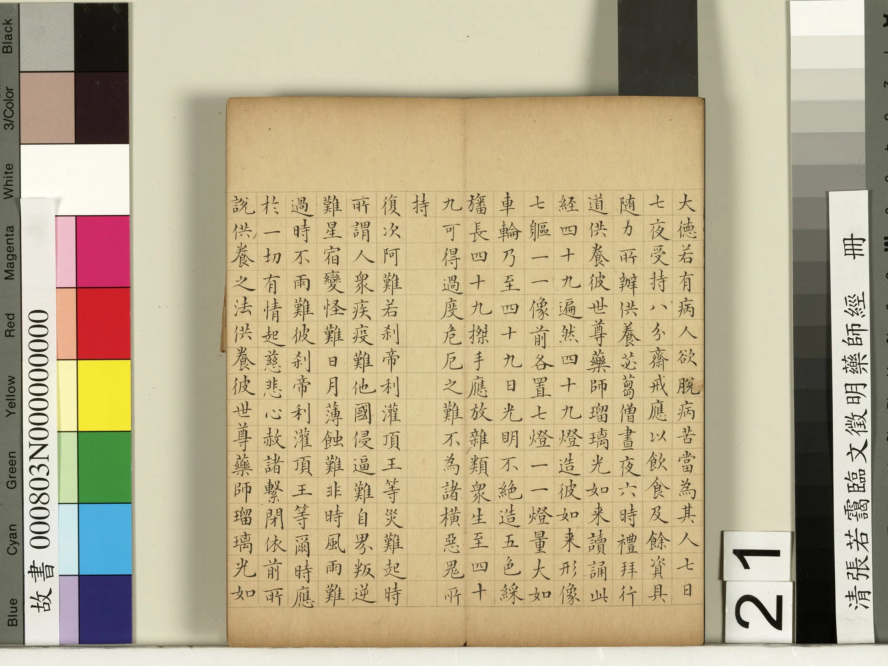 清代【张若霭】《临文征明药师经册》 第14张 清代【张若霭】《临文征明药师经册》 第14张