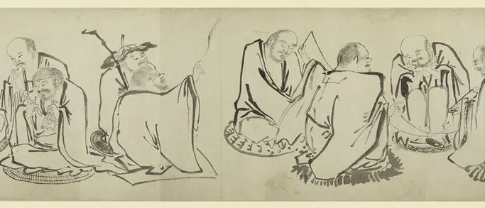 明朝【李麟】《白描罗汉图卷》 第3张 明朝【李麟】《白描罗汉图卷》 第3张