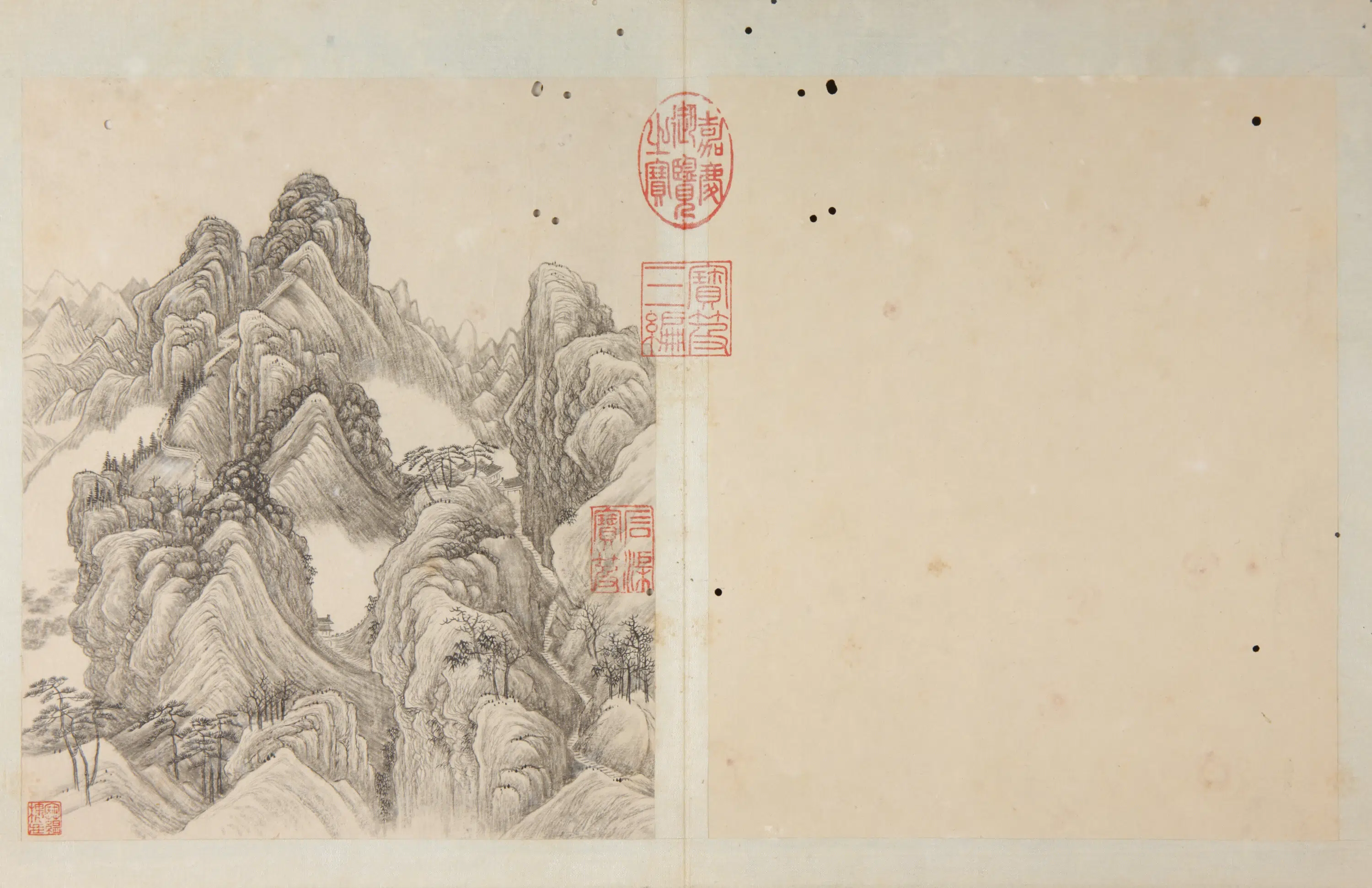 清代【张若澄】《塞山二十四景册(2开)》 第2张 清代【张若澄】《塞山二十四景册(2开)》 第2张