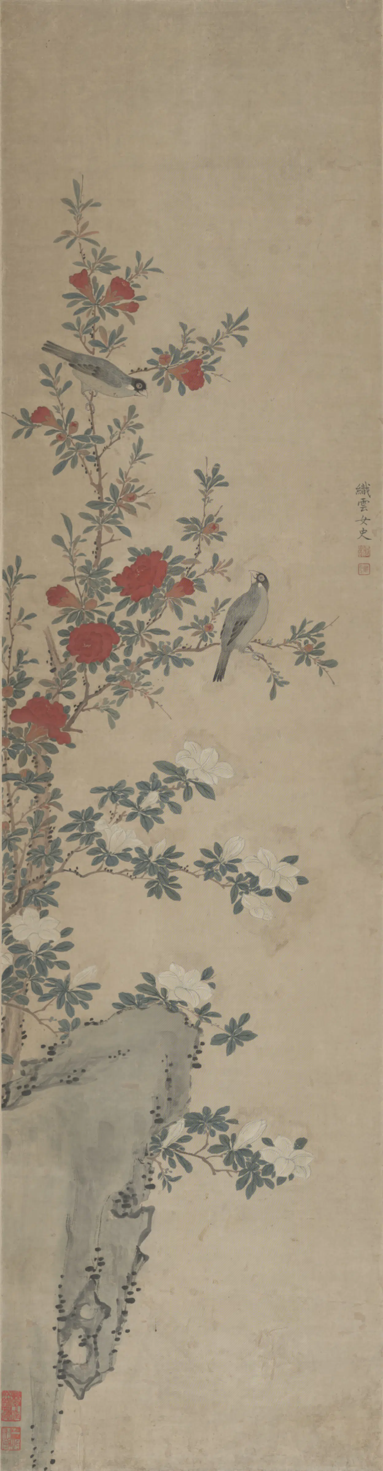 清代【廖云锦】《花鸟屏》 第2张 清代【廖云锦】《花鸟屏》 第2张