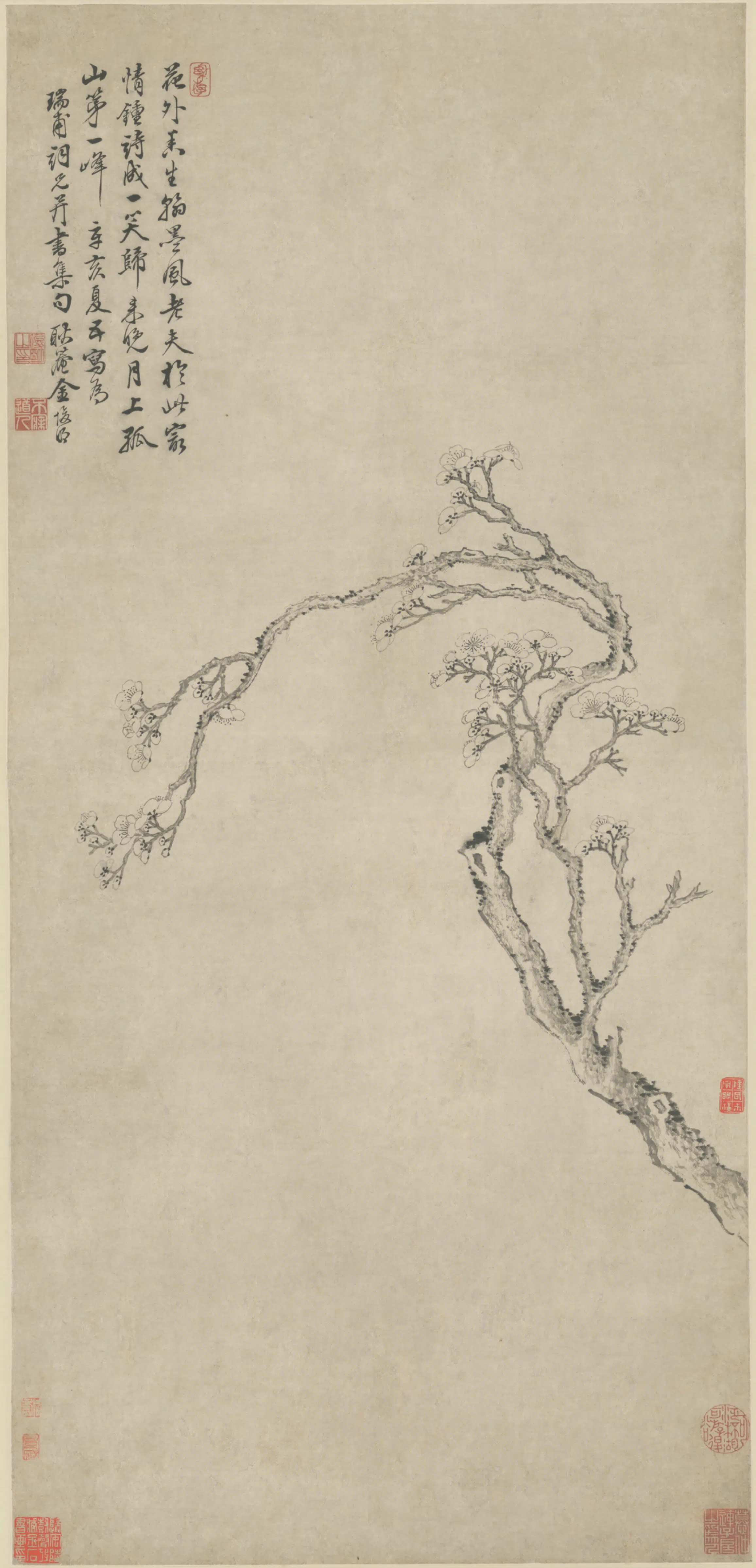 清代【金俊明】《梅花图轴》 第1张