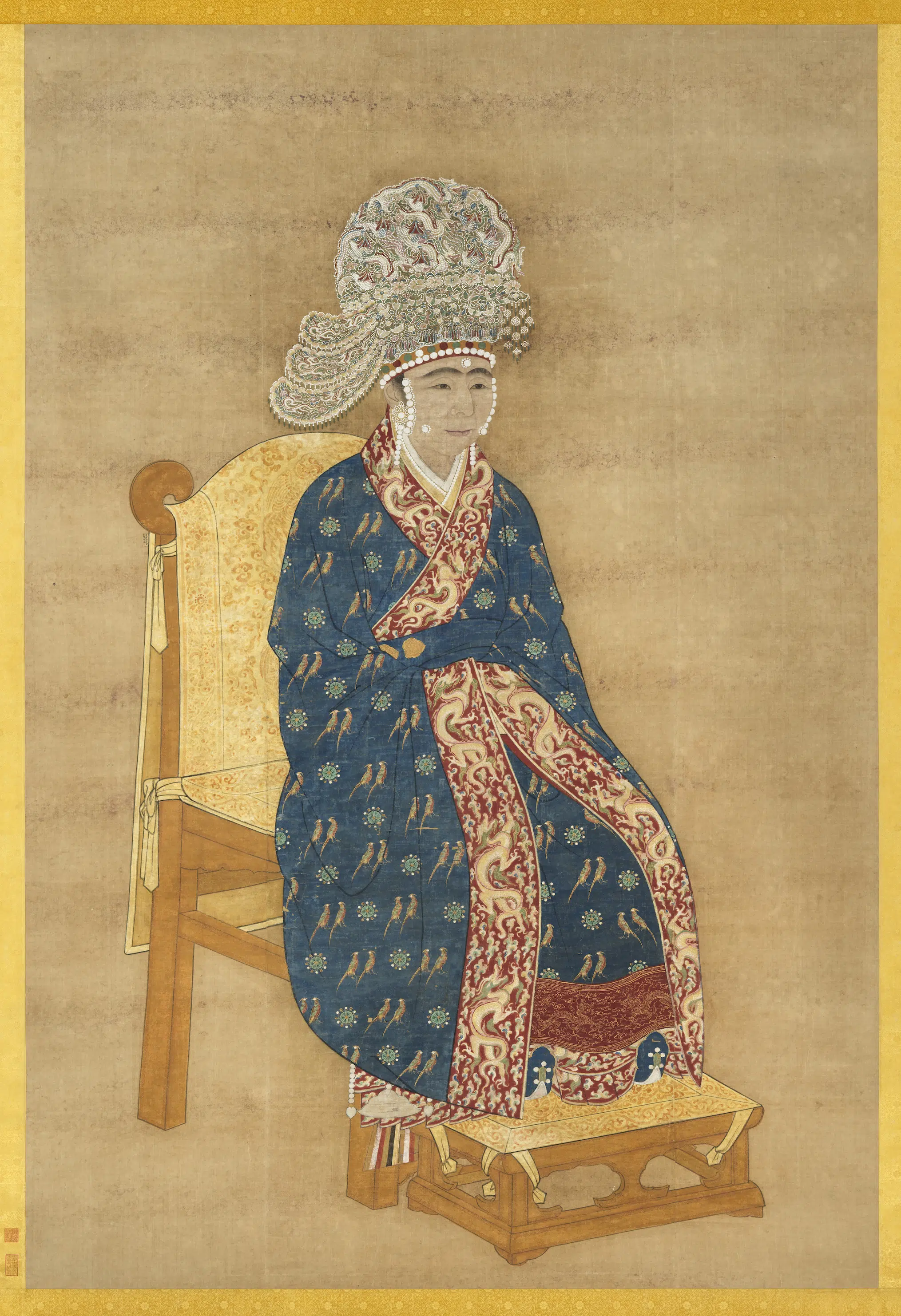 宋代《宋英宗后坐像图轴》