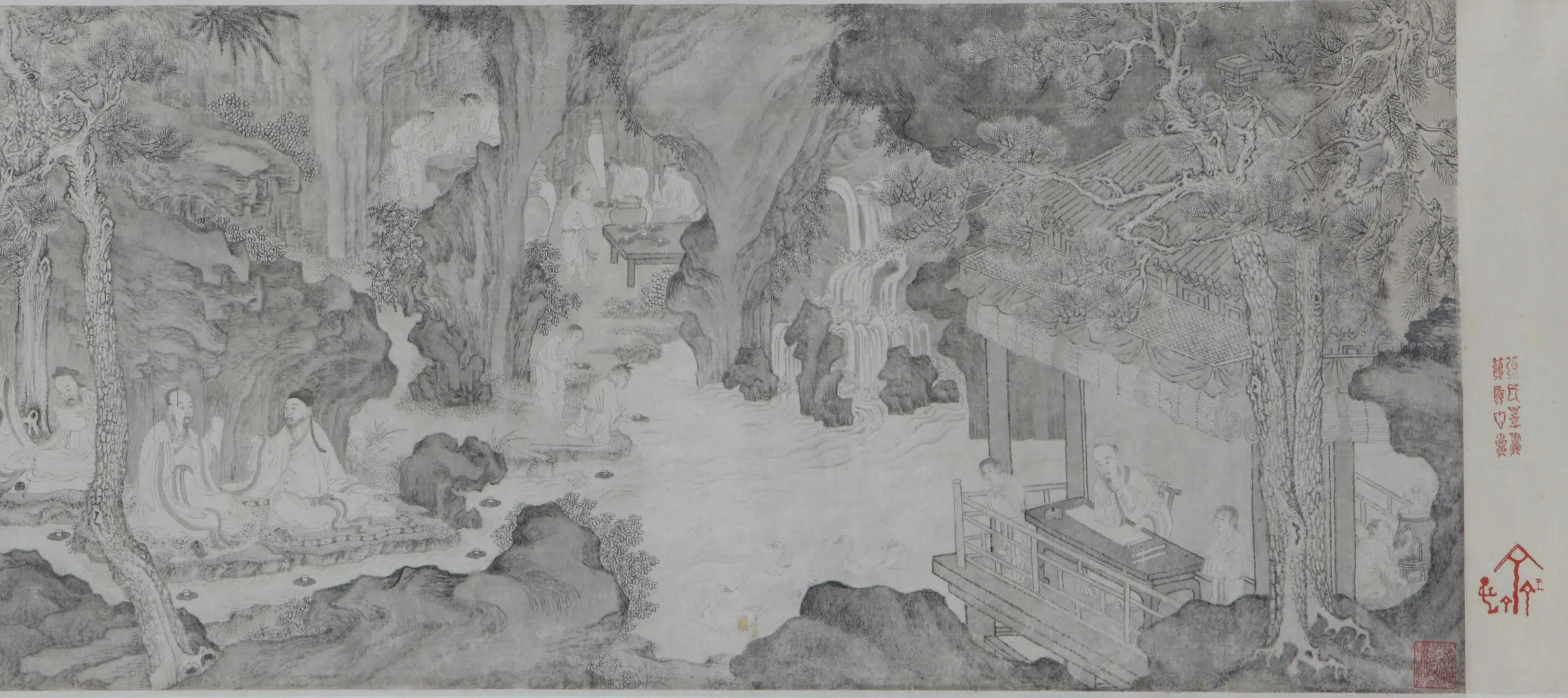 明朝【黄宸】《曲水流觞图卷》 第4张