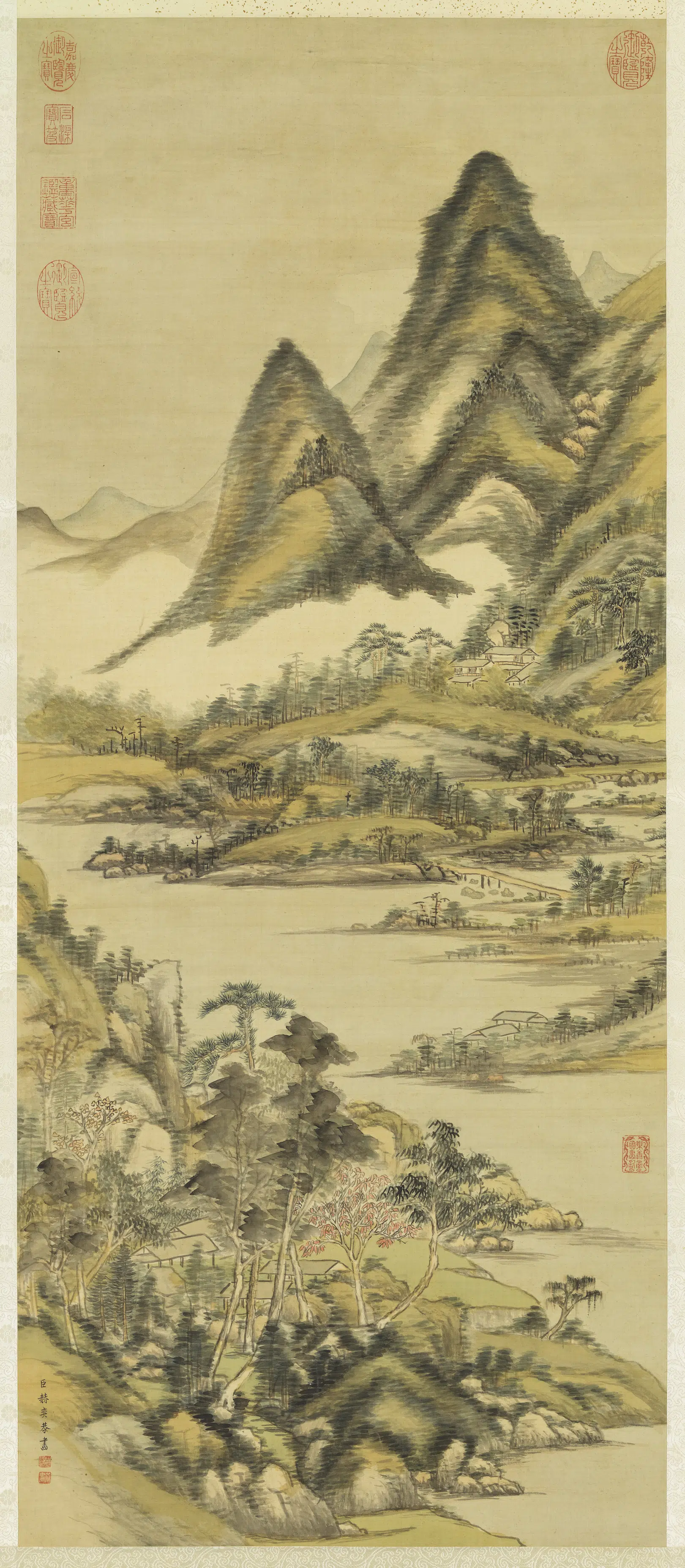 清代【赫奕】《山水轴》