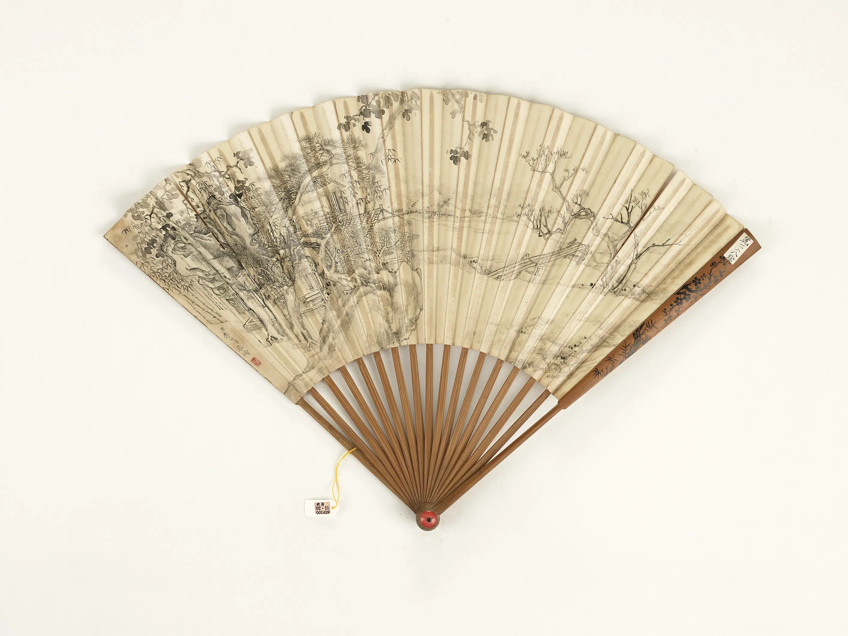 清代【李世倬】《山水画成扇》