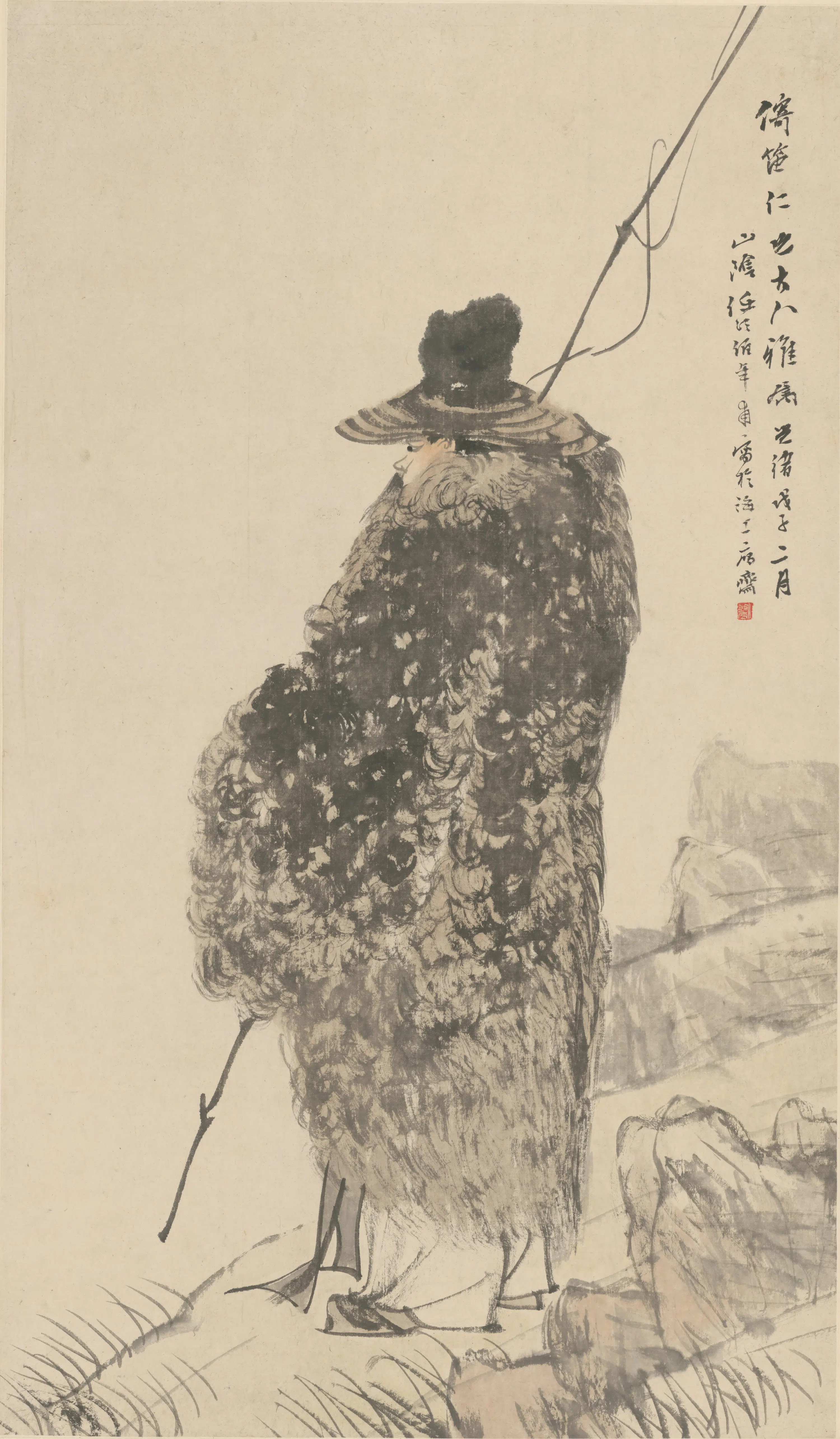 清代【任颐】《富春高隐图轴》
