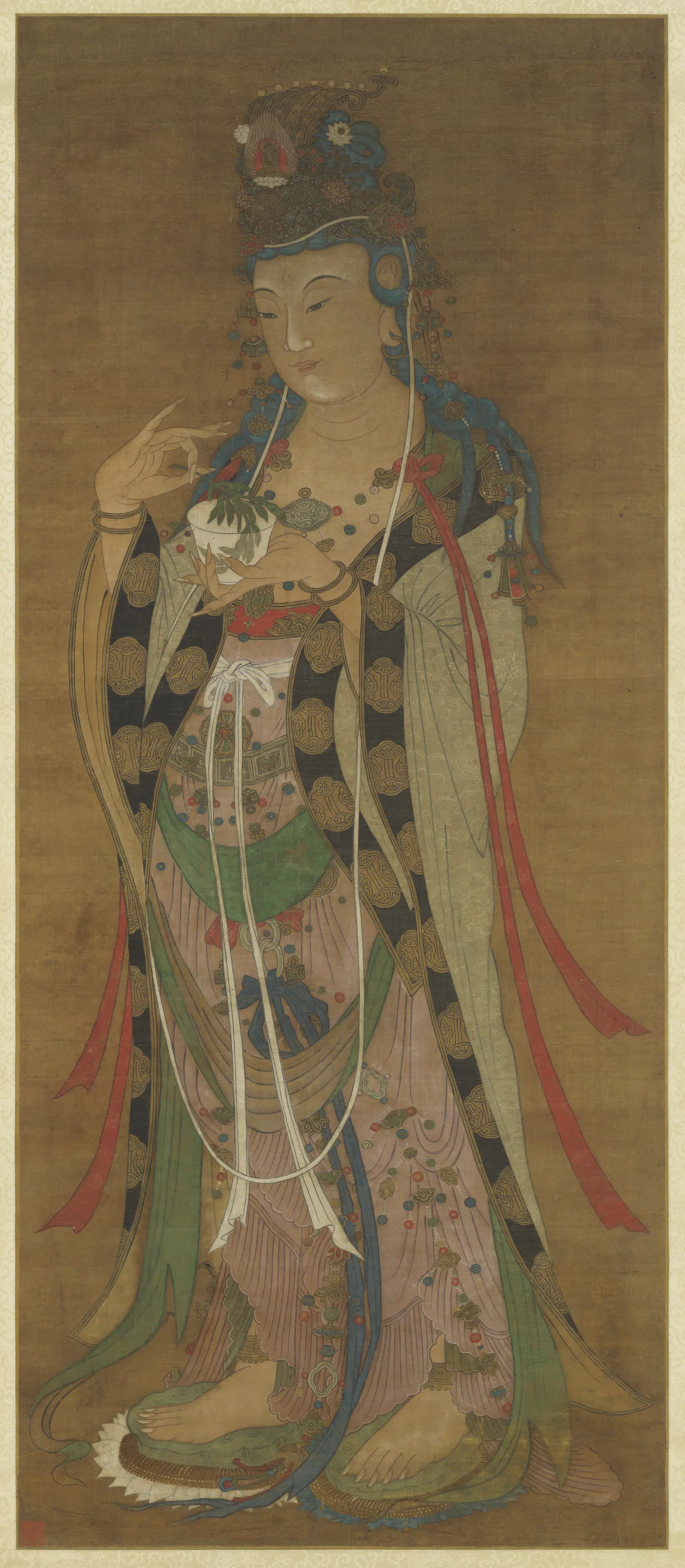 宋代《宋人观音大士图轴》
