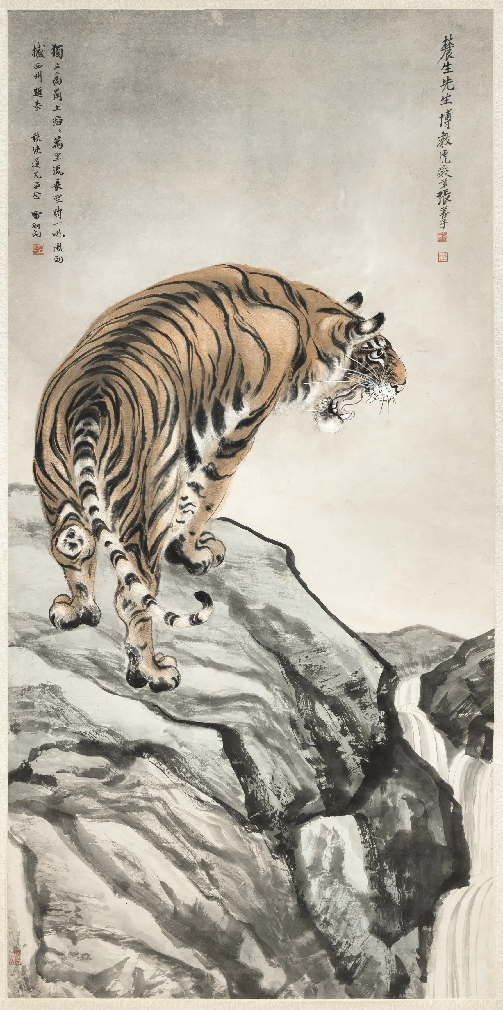 近现代【张善孖（张善子）】《画虎图轴》 第1张