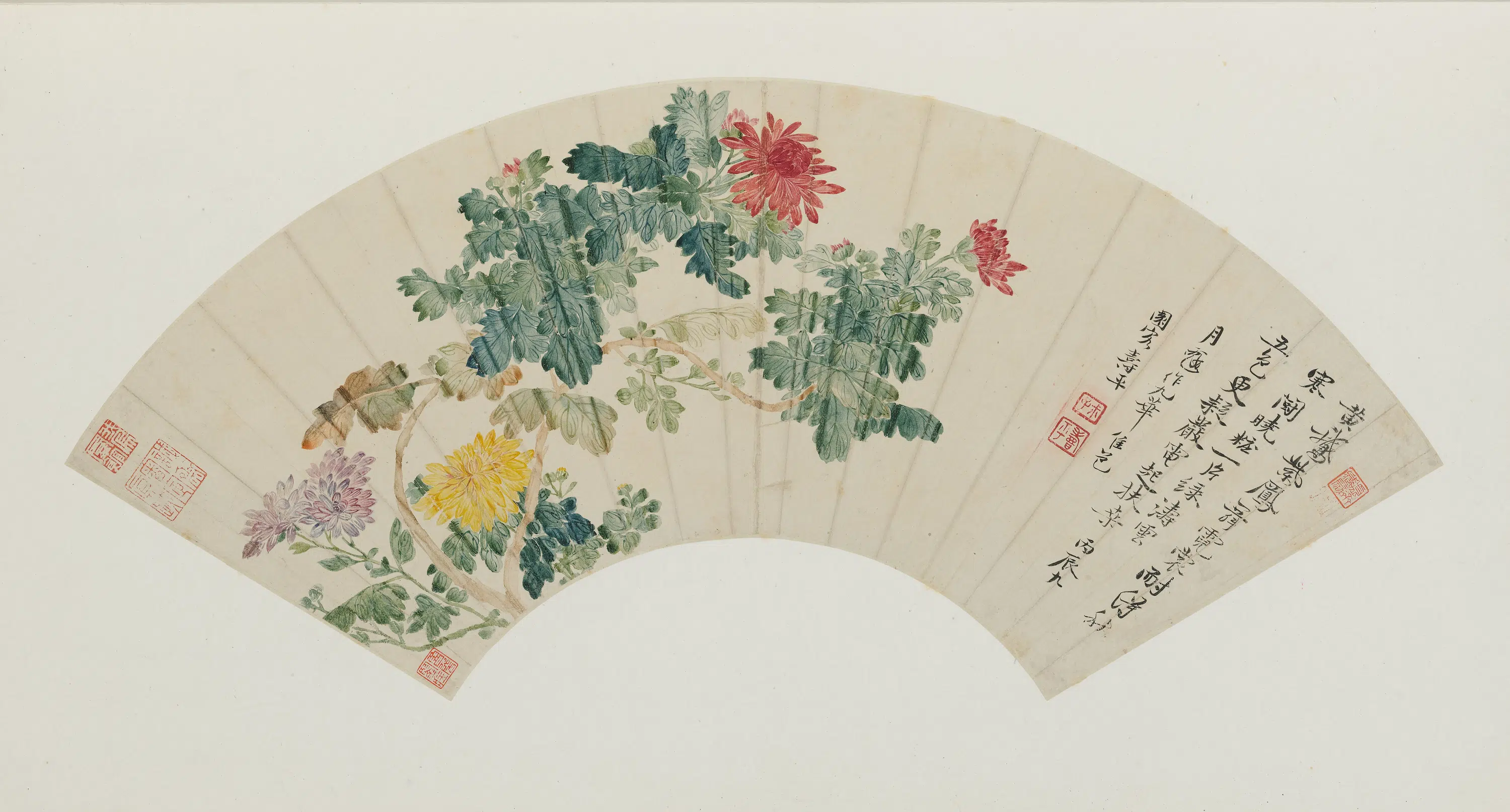 清代【恽寿平】《花卉扇页册》
