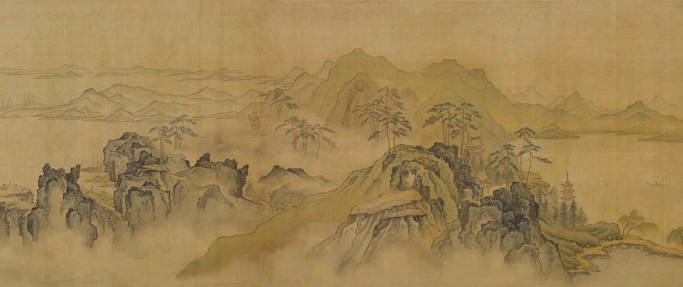 清代【佚名】《江山无尽图卷》 第13张 清代【佚名】《江山无尽图卷》 第13张