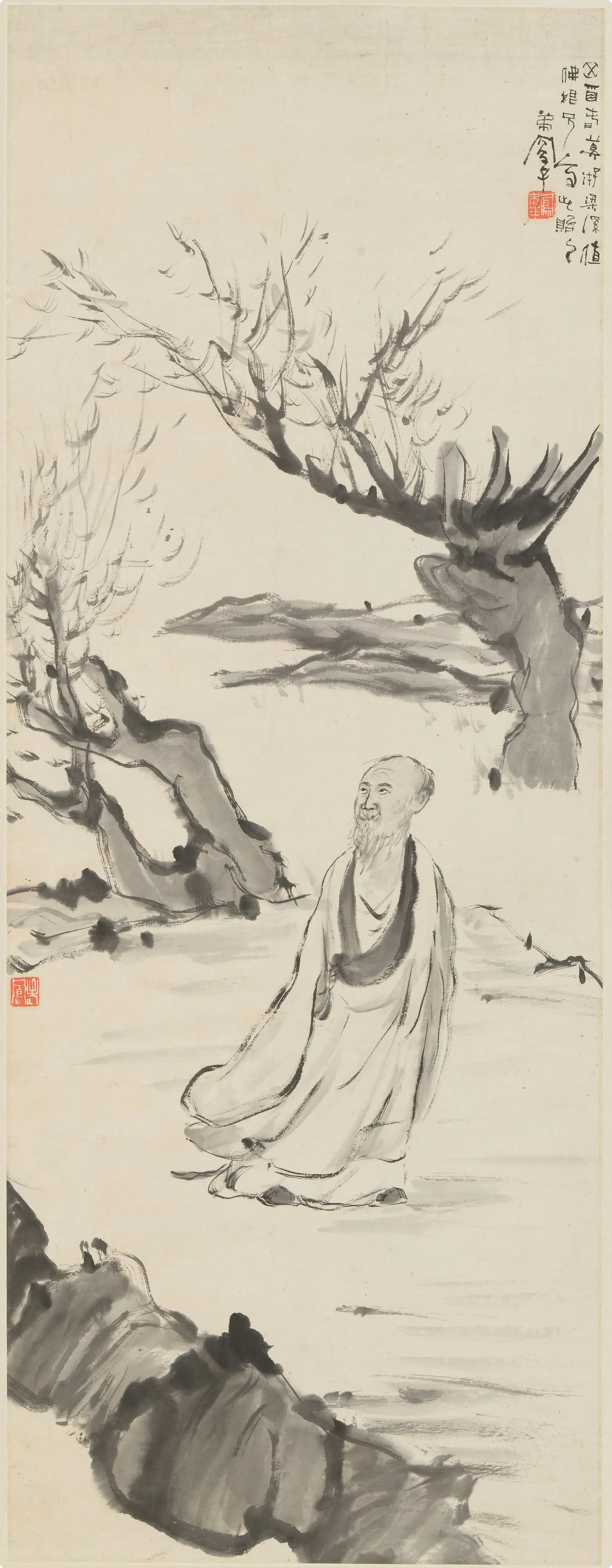 近现代【吕凤子】《五柳先生图轴》