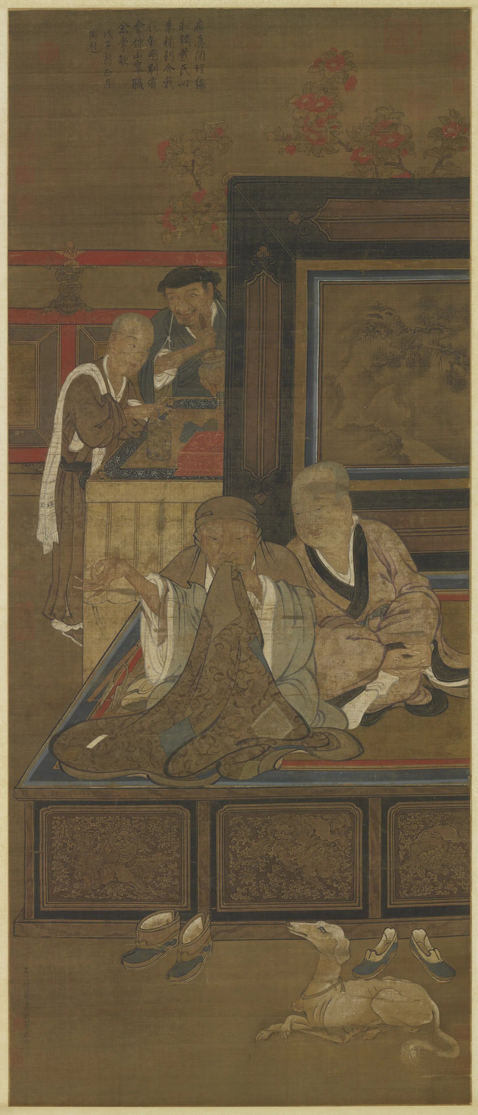 南宋【刘松年】《补衲图轴》 第1张