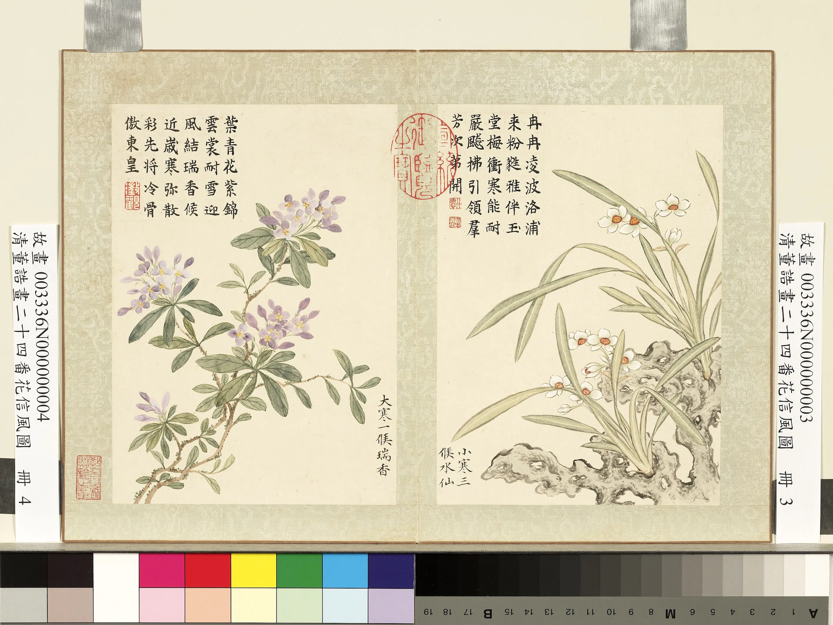 清代【董诰】《二十四番花信风图-12开》 第3张