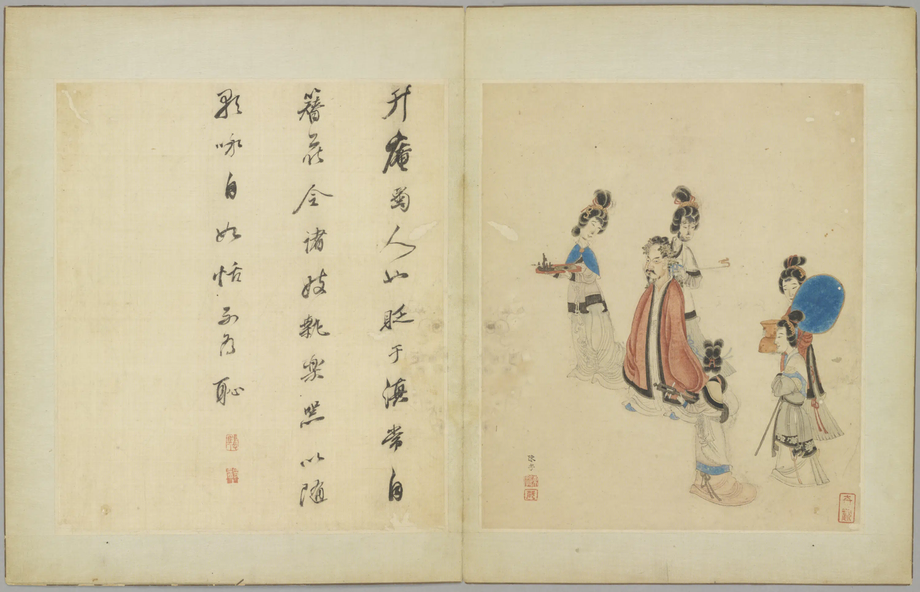 清代【陈字】《人物故事册（12开）》 第5张