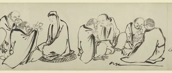 明朝【李麟】《白描罗汉图卷》 第9张 明朝【李麟】《白描罗汉图卷》 第9张