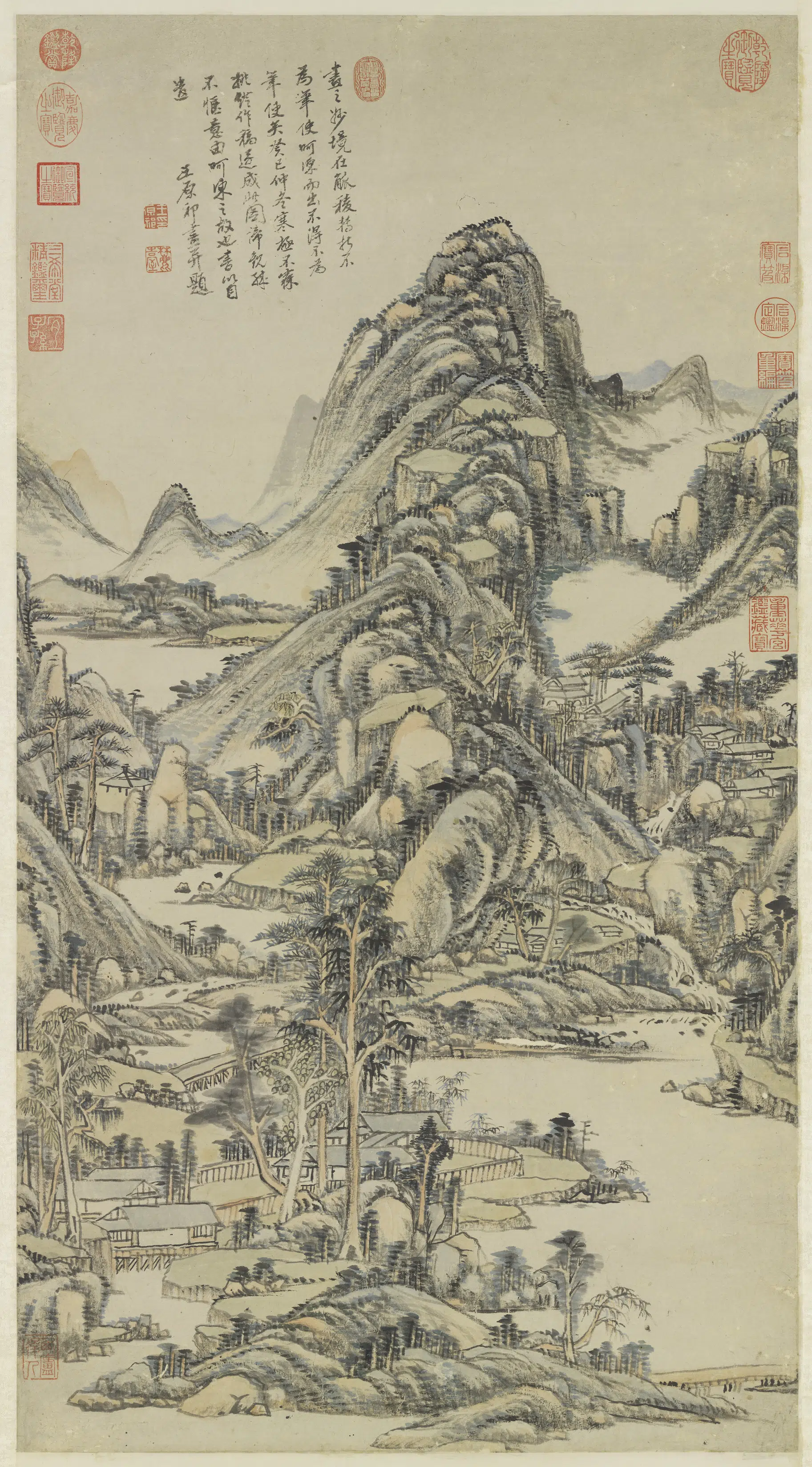 清代【王原祁】《画溪崦林庐图轴》 第1张