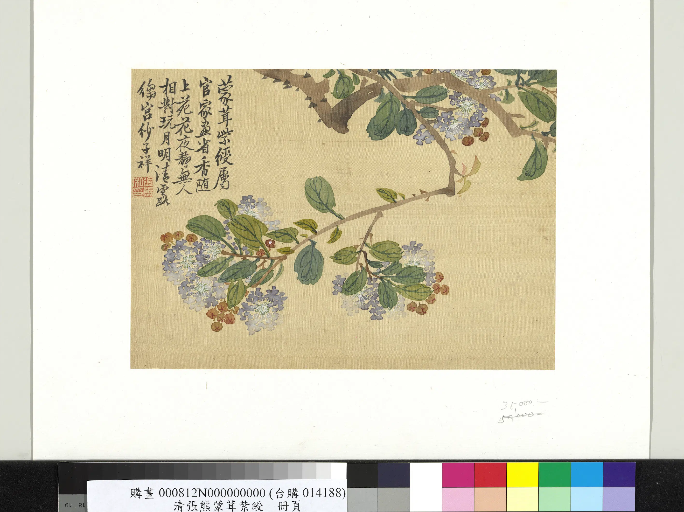 清代【张熊】《蒙茸紫绶册页》