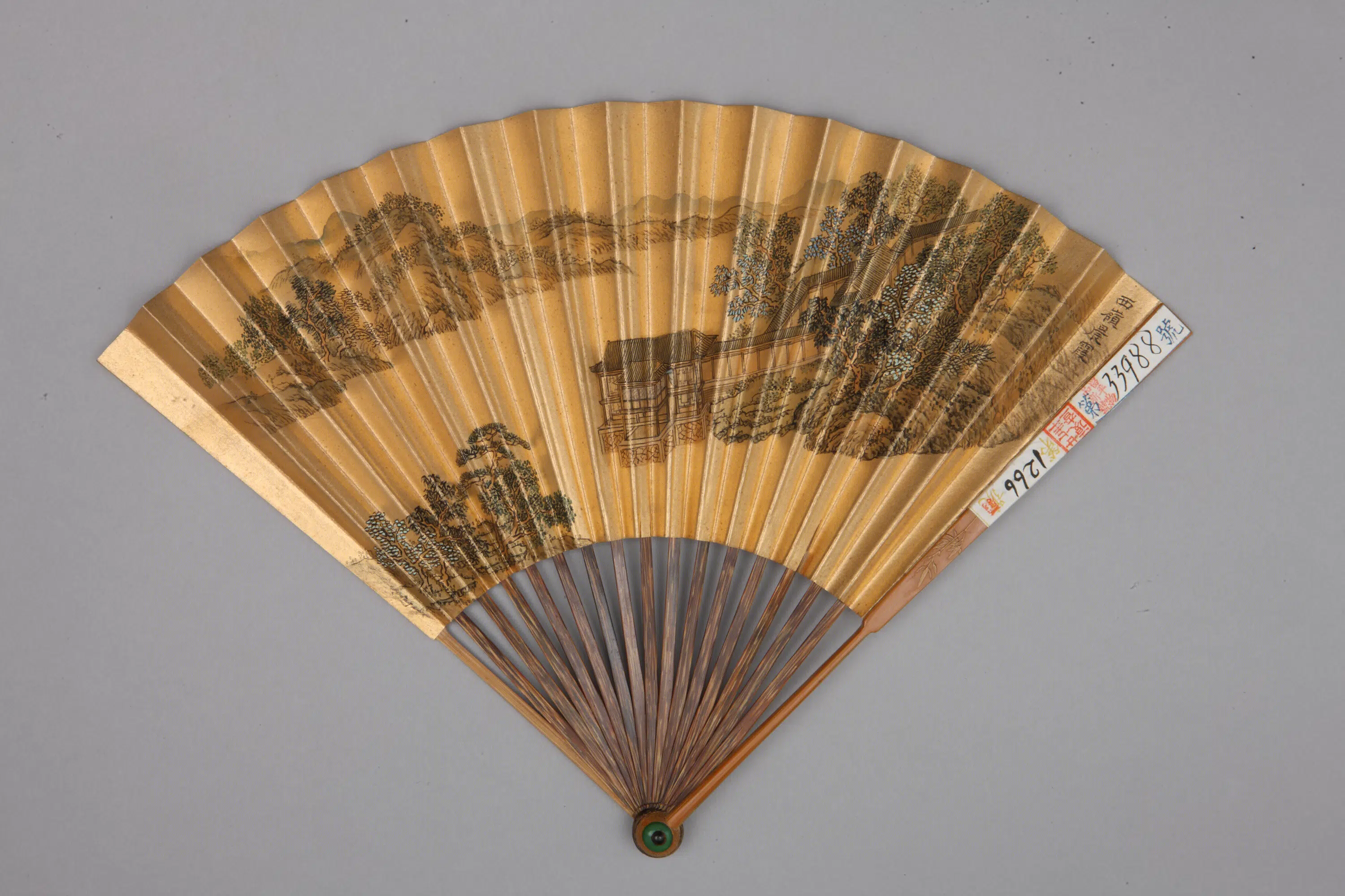 清代【励宗万】《清人画避暑山庄图书诗成扇-36套》 第13张