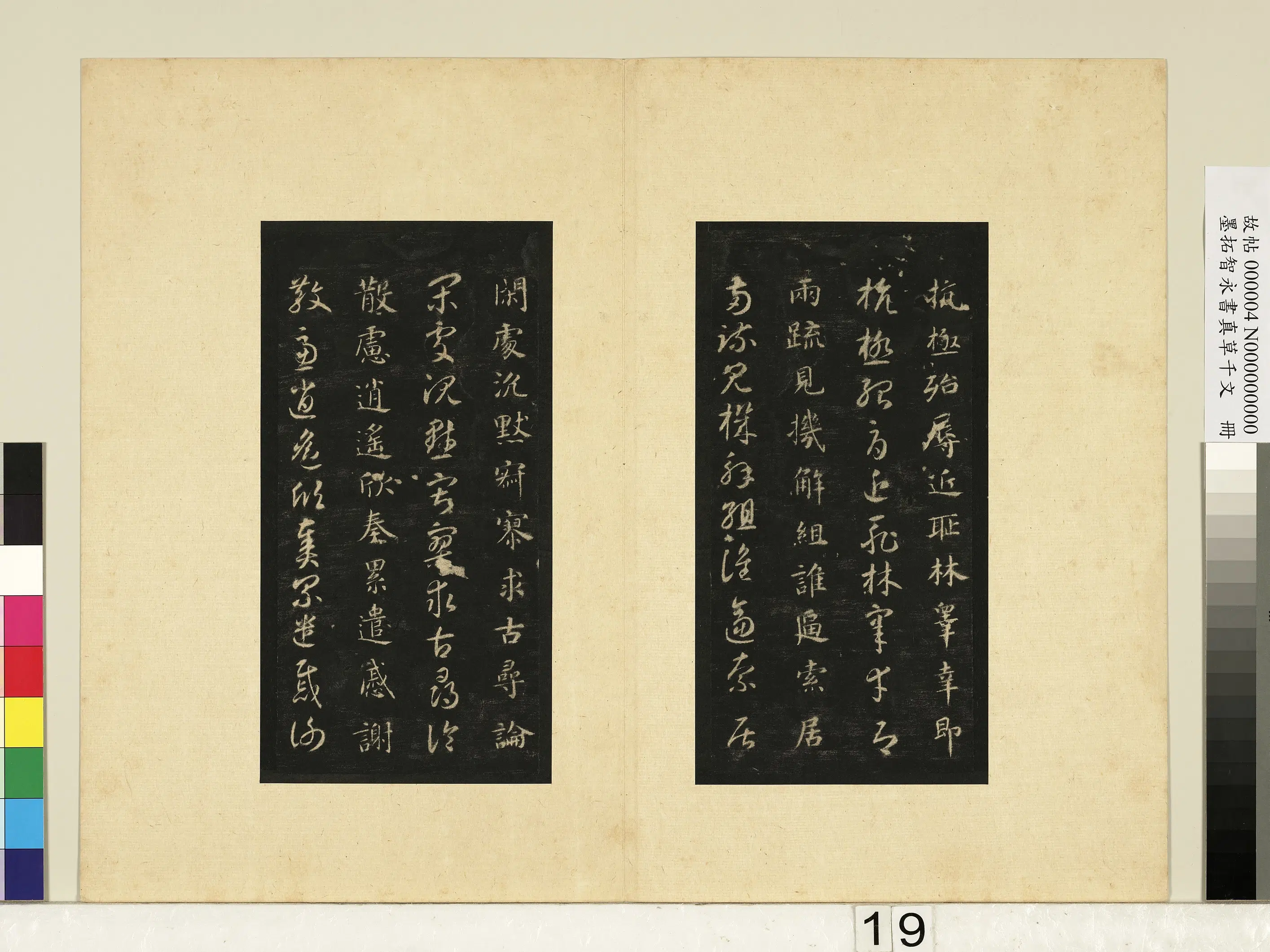 唐朝【释智永】《墨拓智永书真草千文册》 第11张