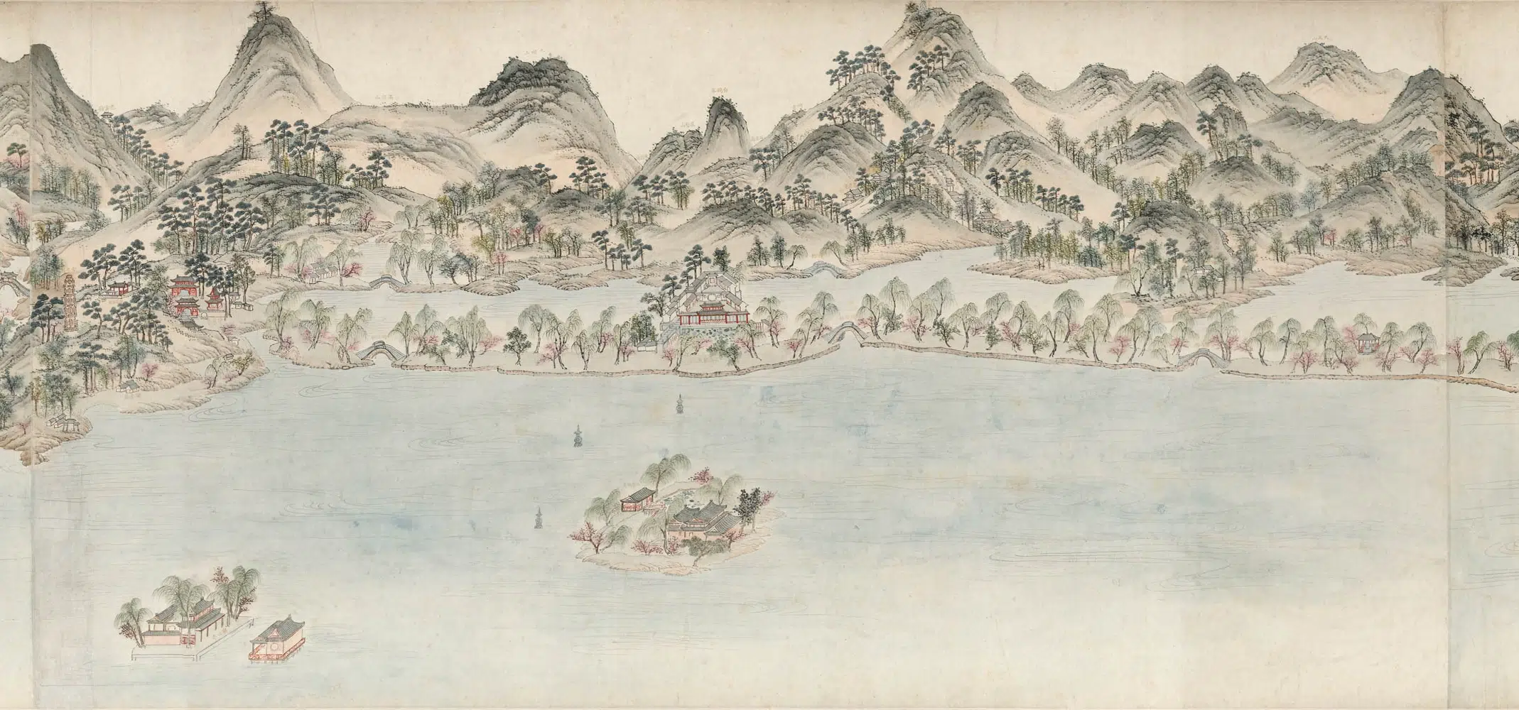清代【莫尔森】《西湖图卷》 第2张