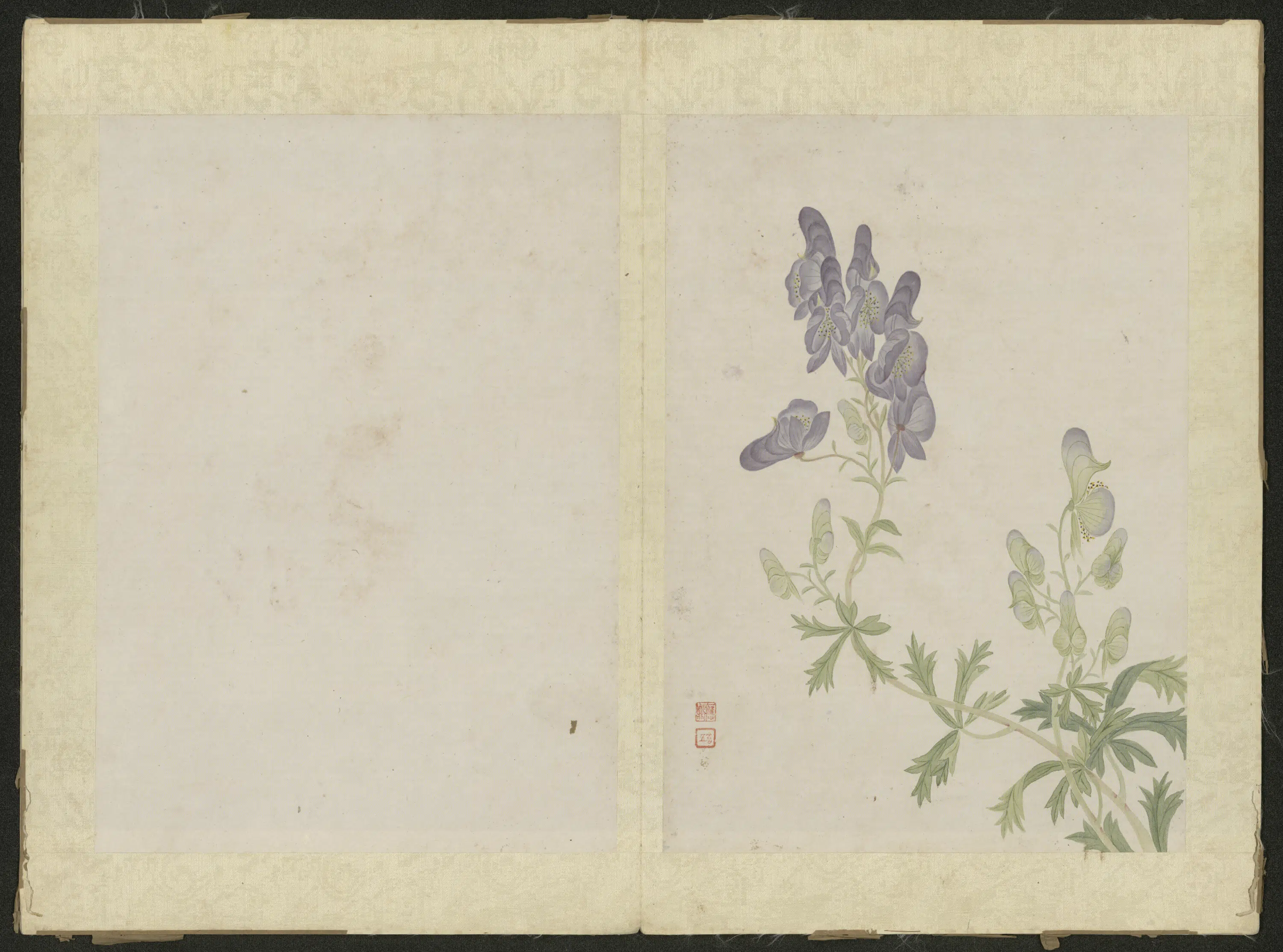 清代【吴应贞】《花卉册（12开）》 第5张