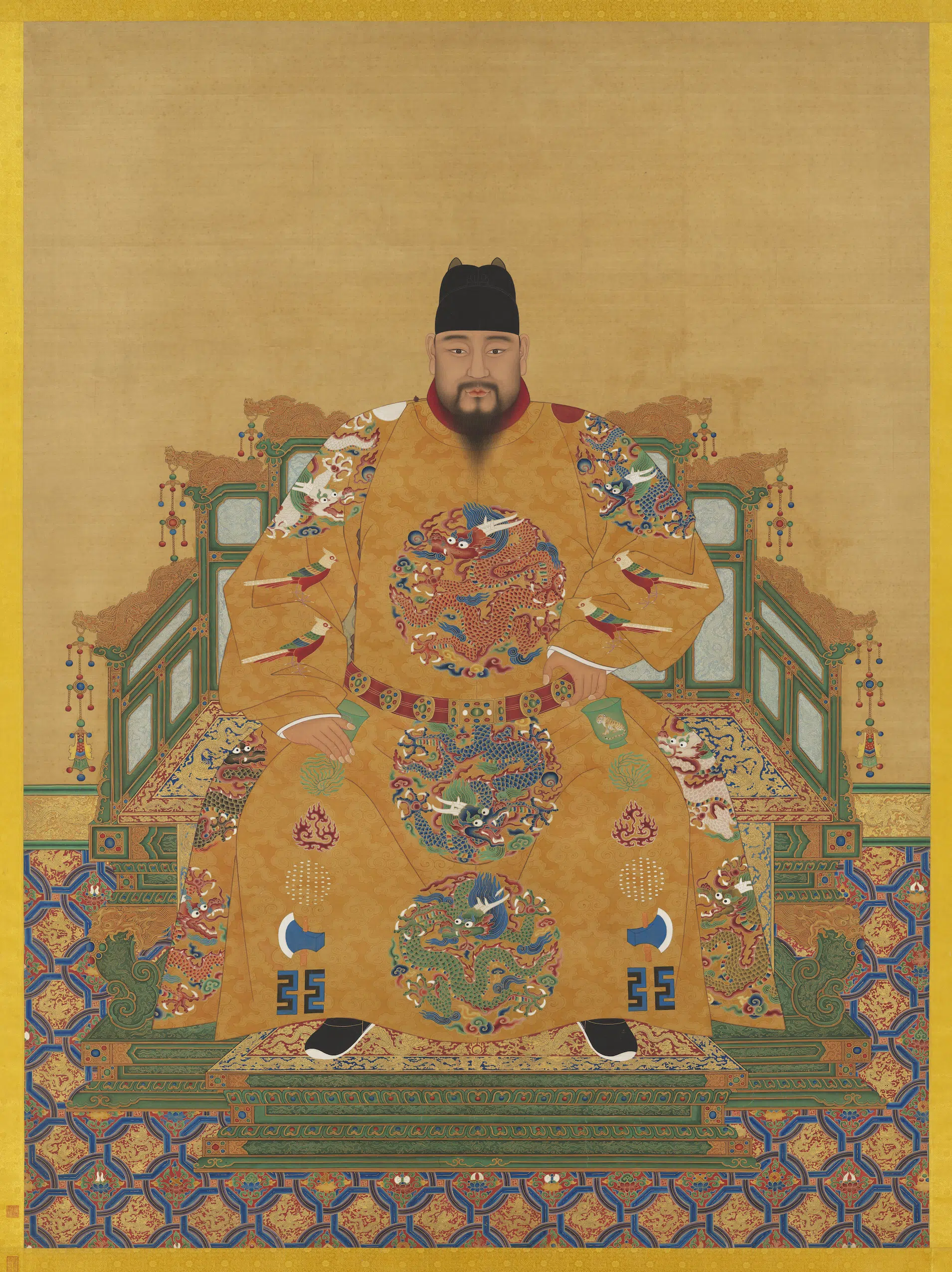 明朝《明英宗坐像图轴》
