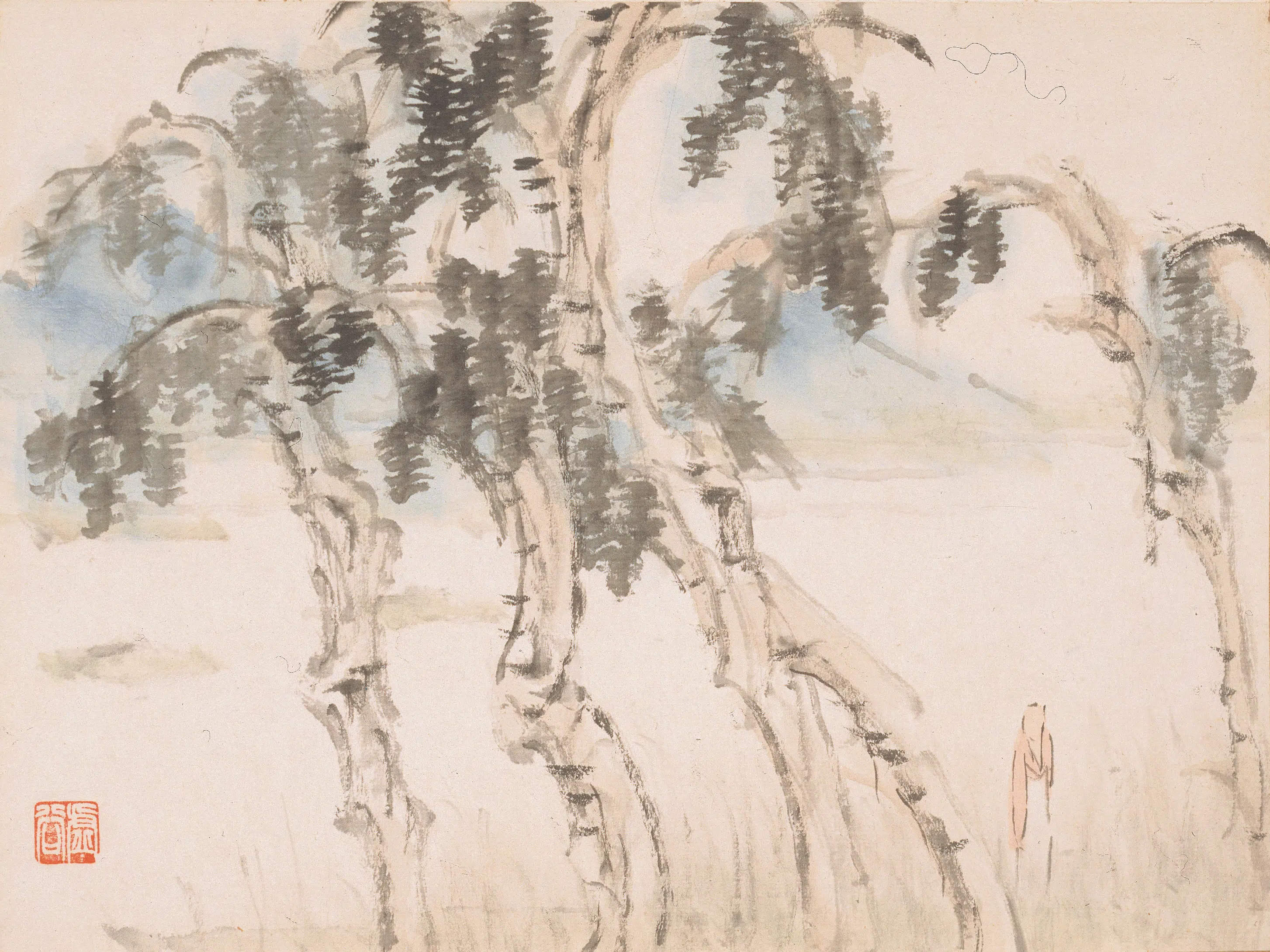 清代【虚谷】《山水册-2》 第12张