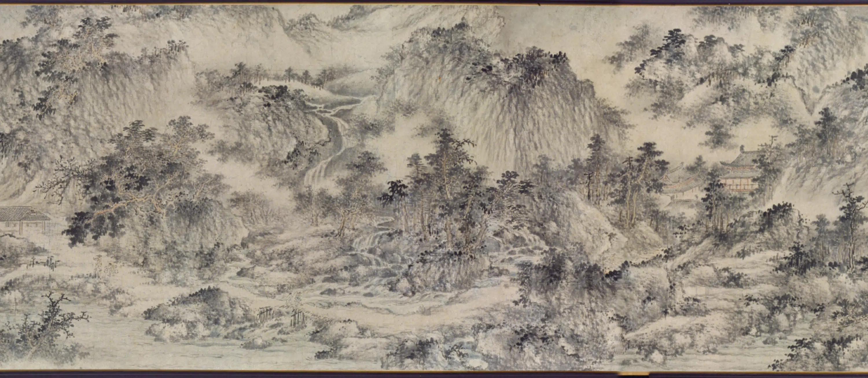 五代十国【董源】《夏山欲雨图卷》 第4张