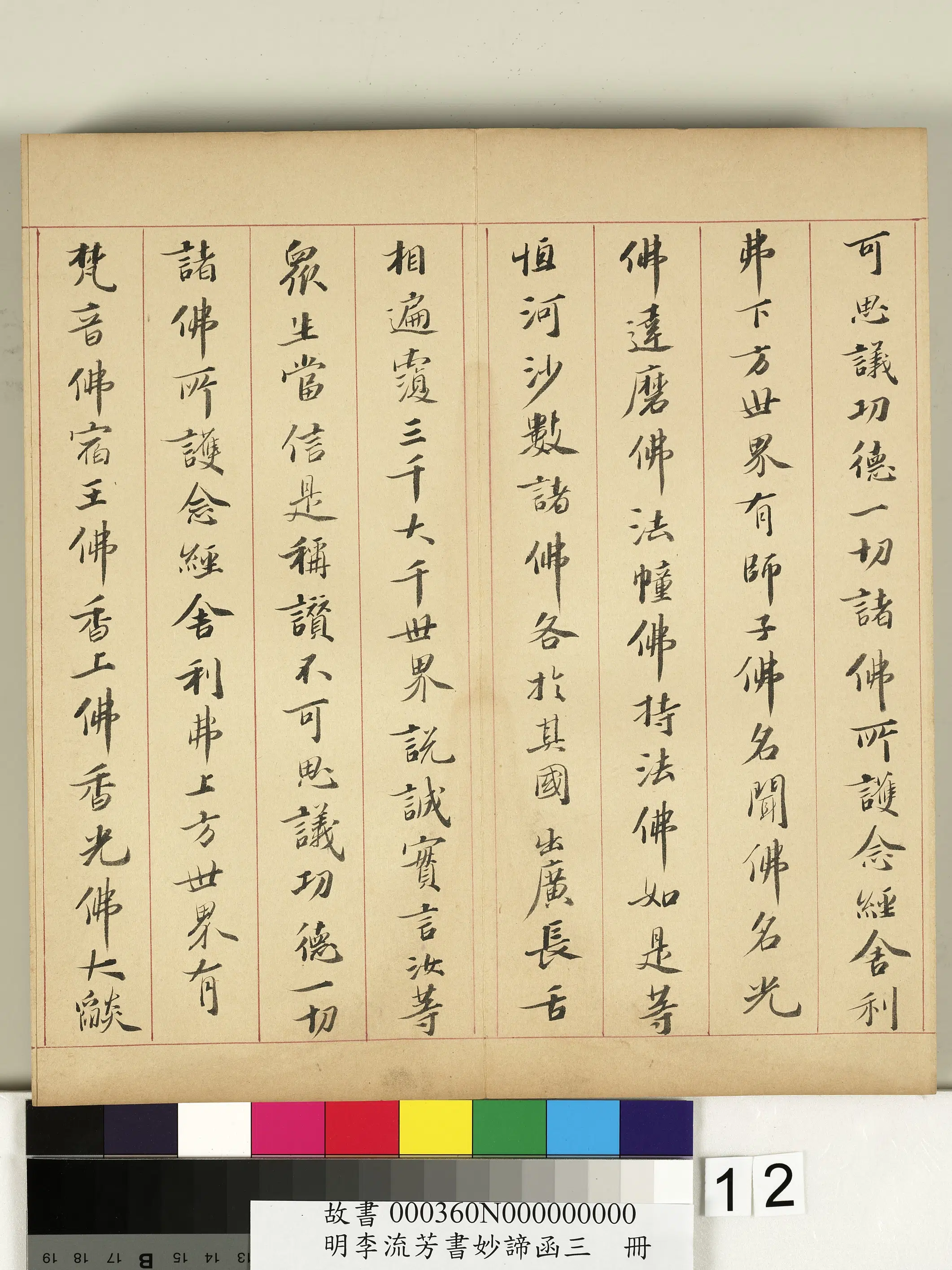 明朝【李流芳】《书妙谛函三册-佛说阿弥陀经》 第4张 明朝【李流芳】《书妙谛函三册-佛说阿弥陀经》 第4张