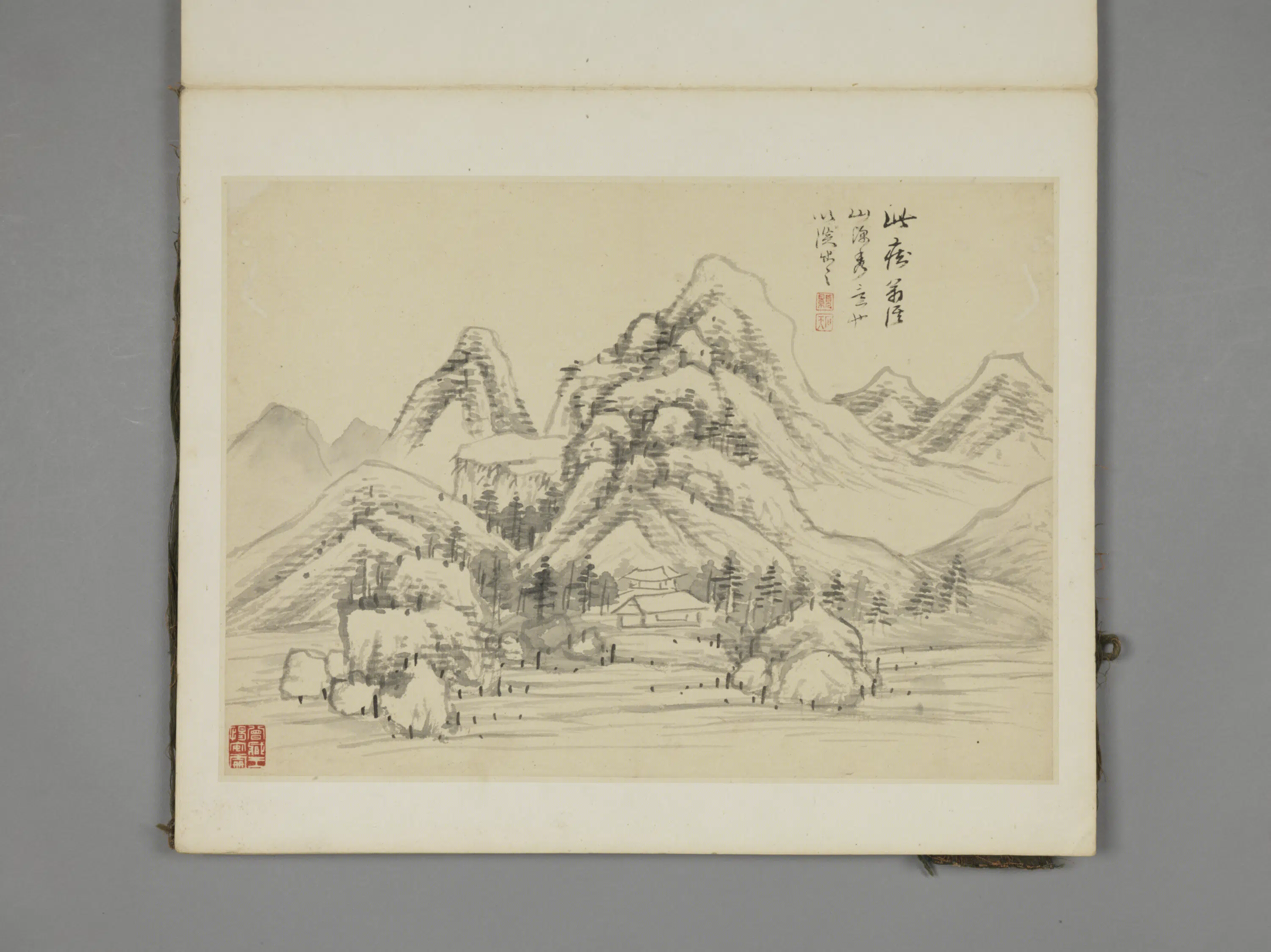 明朝【沈颢】《山水图册》