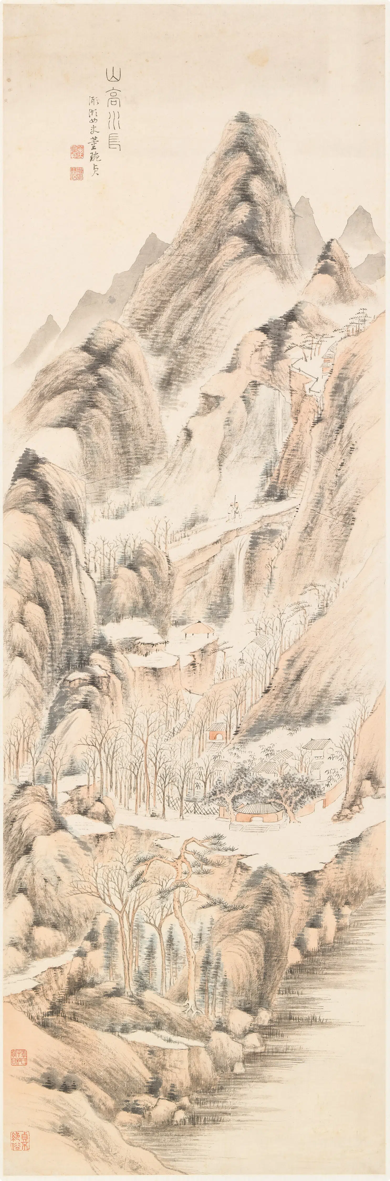 清代【董琬贞】《山高水长图轴》