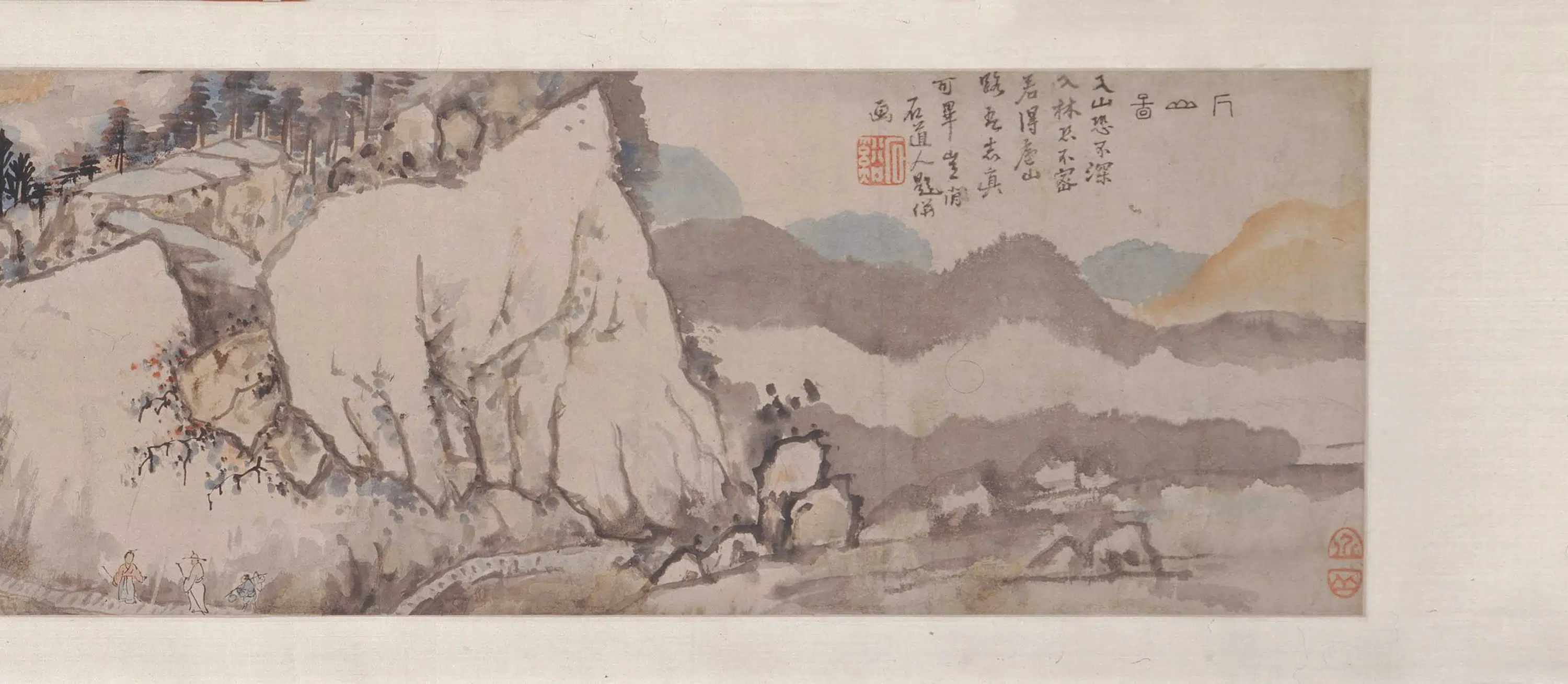 清代【髡残(石谿)】《入山图卷》 第6张