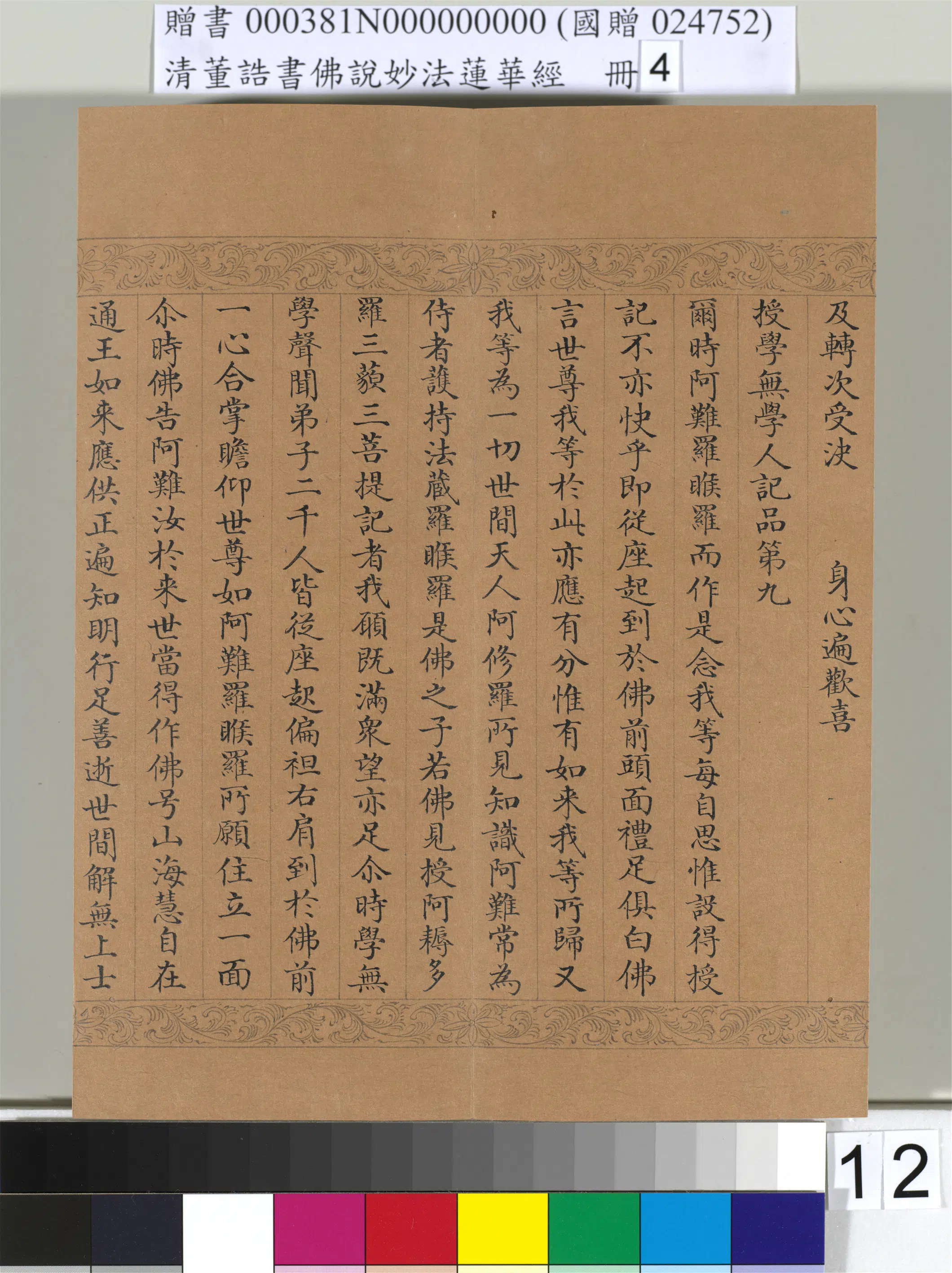清代【董诰】《佛说妙法莲华经(四)册-54开》 第5张 清代【董诰】《佛说妙法莲华经(四)册-54开》 第5张