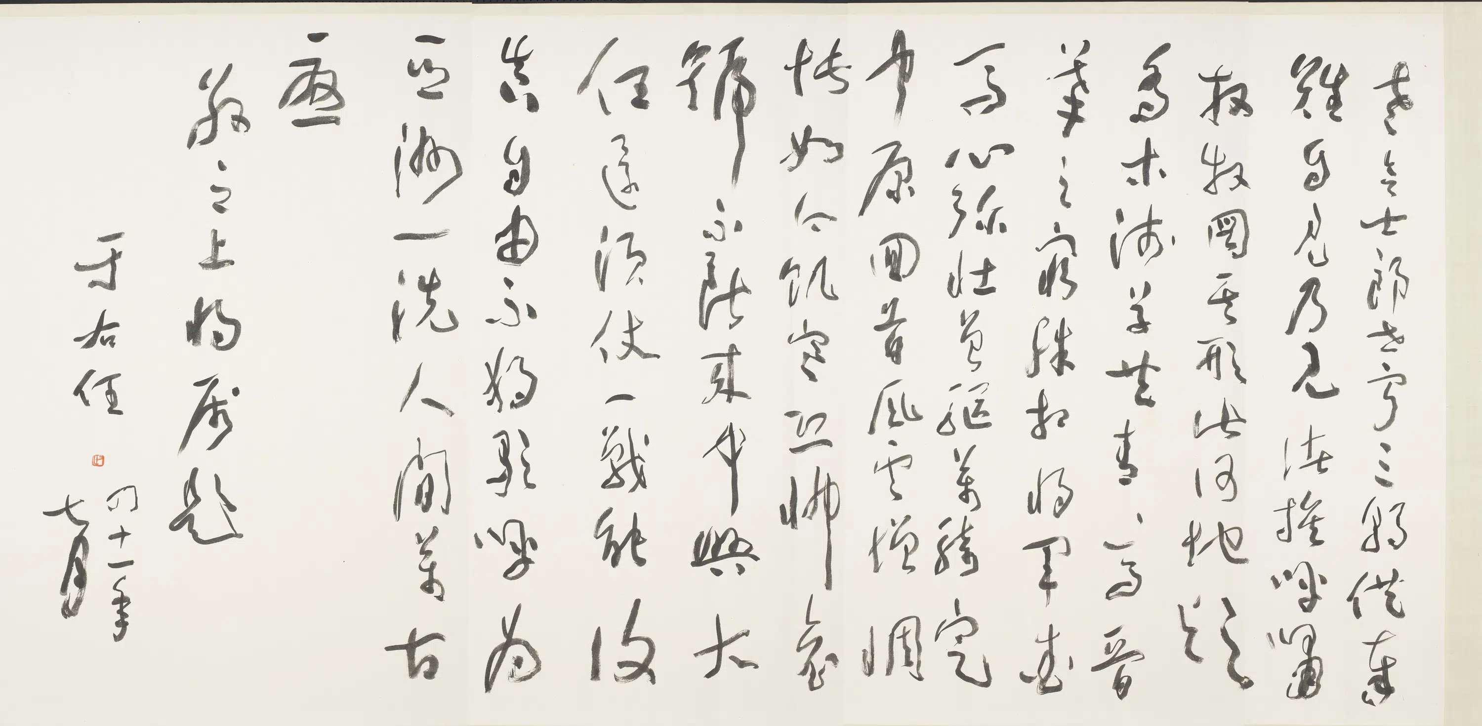 近现代【马晋】《百骏图卷》