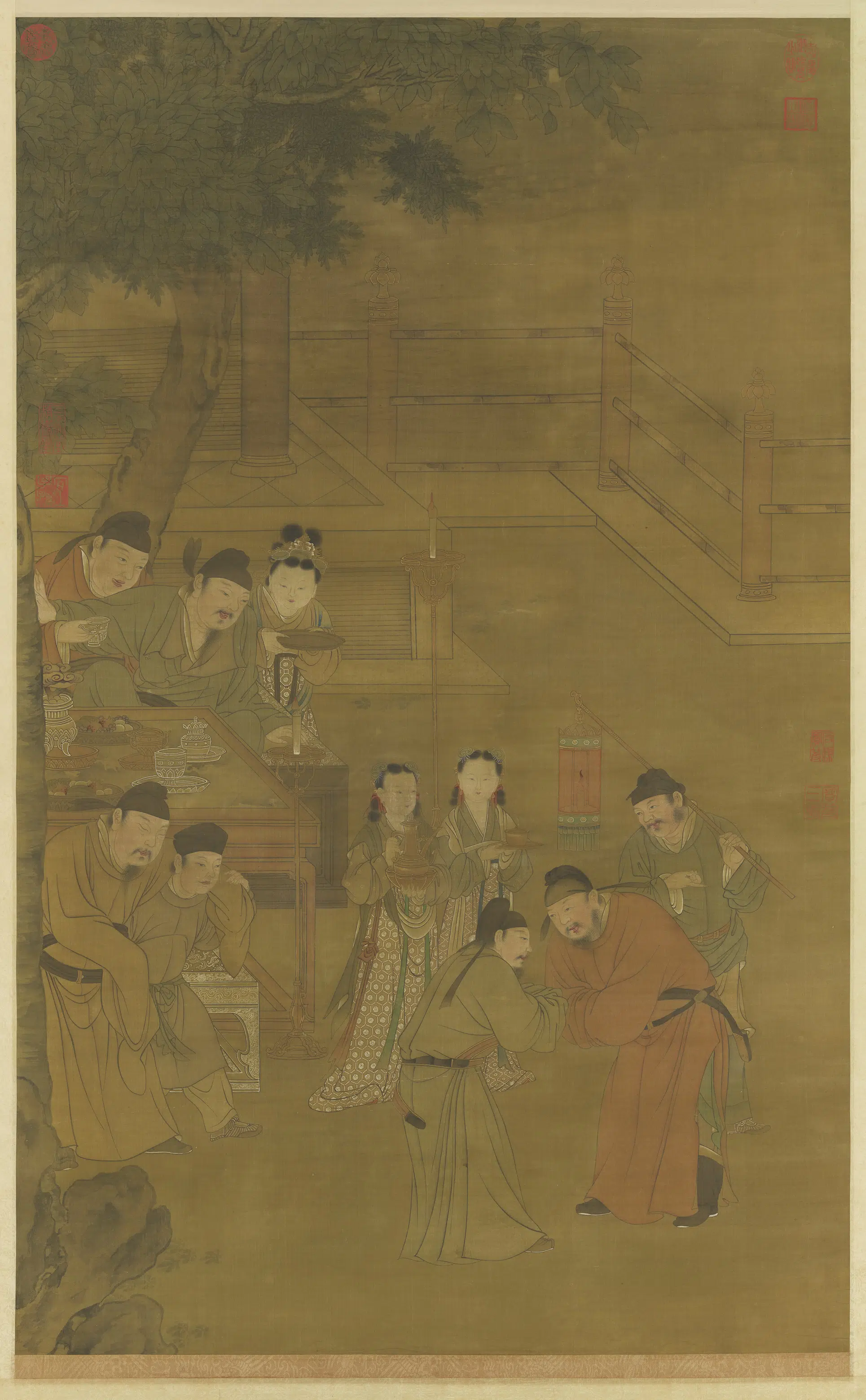 明朝《明人五王醉归图轴》 第1张 明朝《明人五王醉归图轴》 第1张